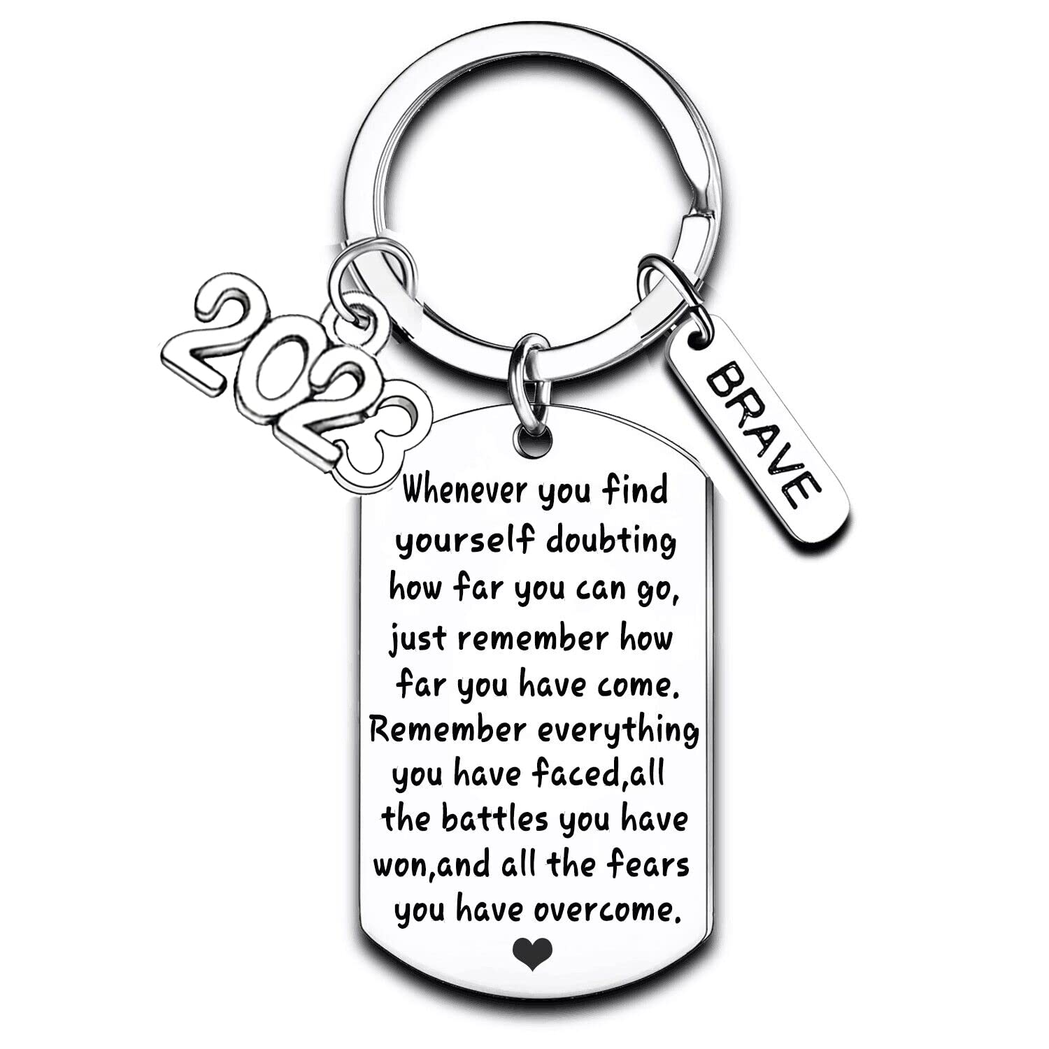 2023 Graduation Keychain for Women & Men - Inspirational Gift for Son, Daughter, Students - Personalized Senior Jewelry Present - Perfect for Graduation Ceremonies, School Events & Gift Giving