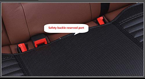 EDEALYN® PU Leather Rear Seat Bottom Cover - Universal Car Backseat Protector (53×19.5 inches, Beige) | Waterproof & Non-Slip Bench Seat Cushion for SUVs, Sedans & Trucks | Perfect for Pets, Kids & Commuting Protection