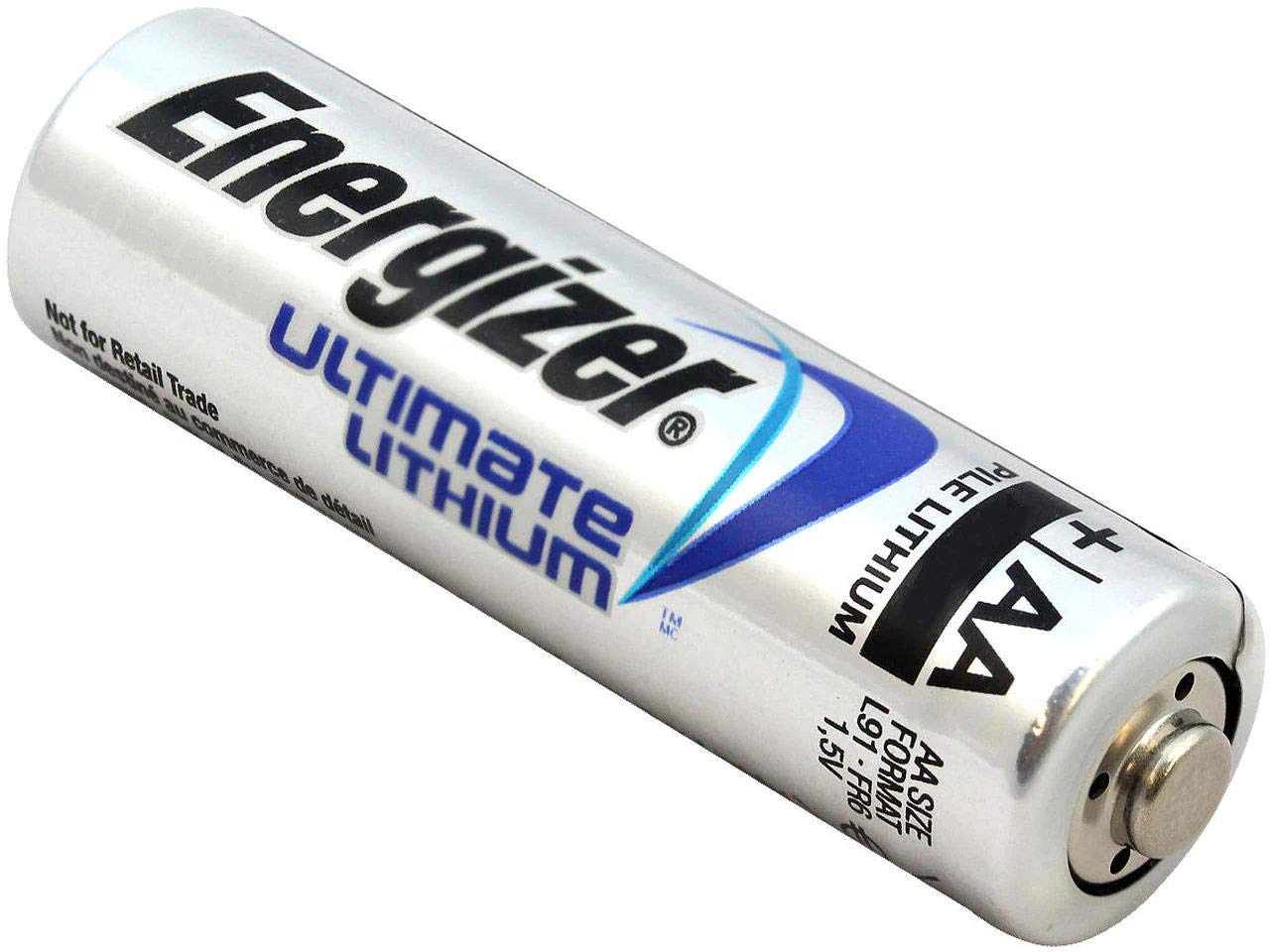Energizer L91 Ultimate Lithium AA Batteries (100-Pack) - Long-Lasting Power Until 2033 - Perfect for Digital Cameras, Smoke Detectors & Emergency Kits