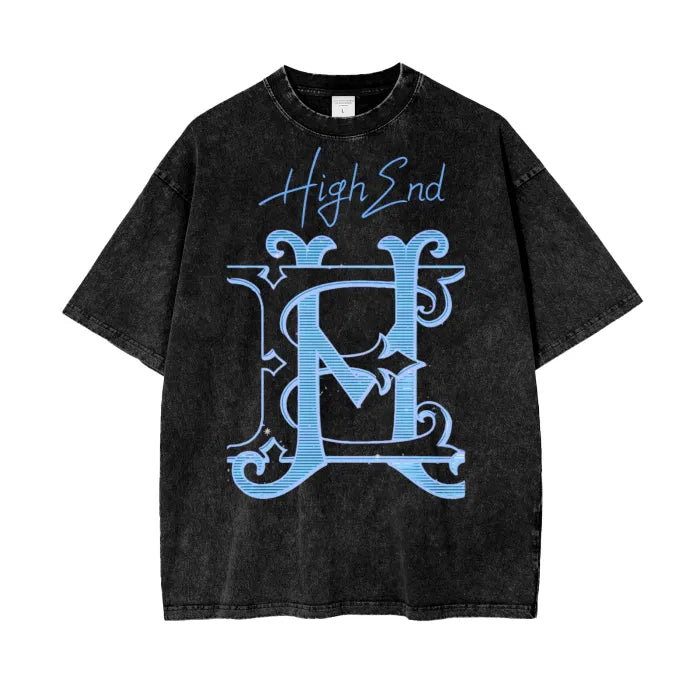 Premium Acid Wash Oversize T-Shirt for Men - 250 GSM High-End Brand Label - Casual Streetwear & Everyday Comfort