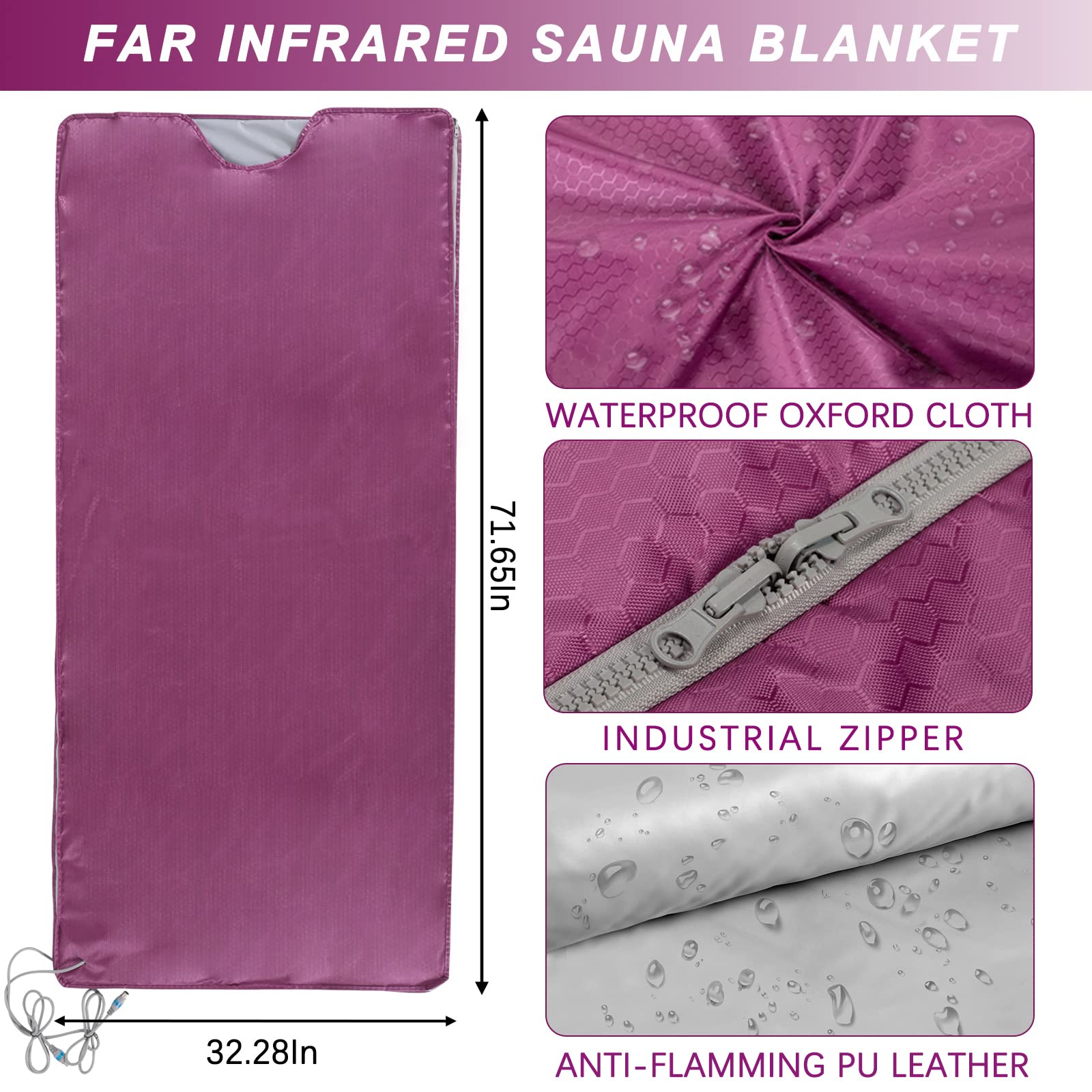 Infrared Sauna Blanket for Home Use - Portable Personal Sauna Wrap with Red Light Therapy | Detox, Relaxation & Pain Relief | Perfect for Home Spa, Yoga Recovery & Post-Workout Relaxation