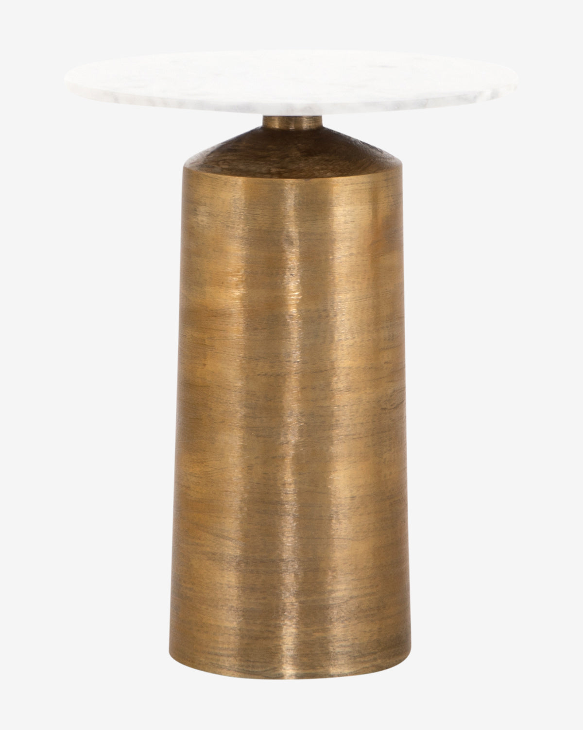 Polished White Marble & Brushed Brass