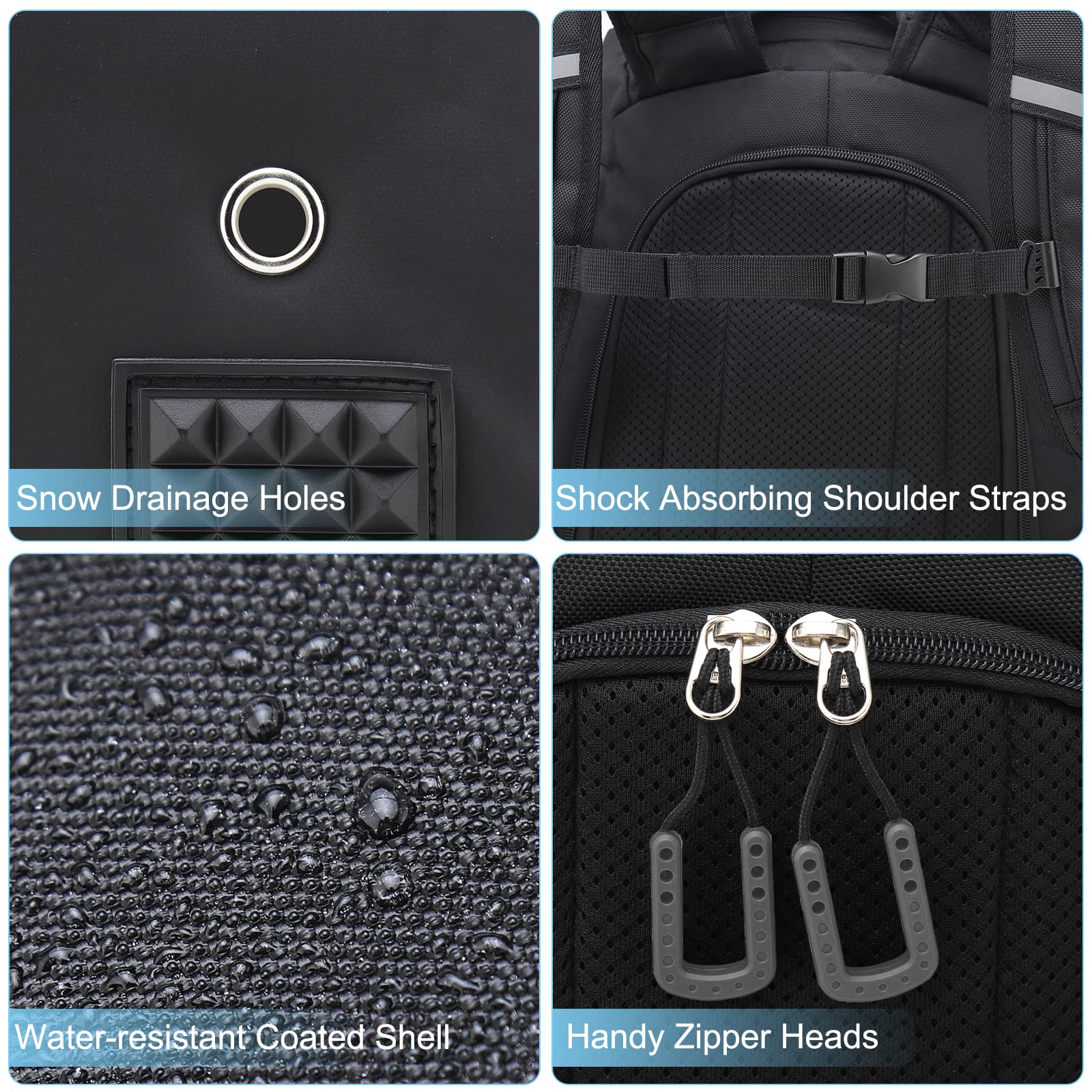 Waterproof Ski Boot Backpack 50L/60L for Boots & Gear - Travel & Skiing