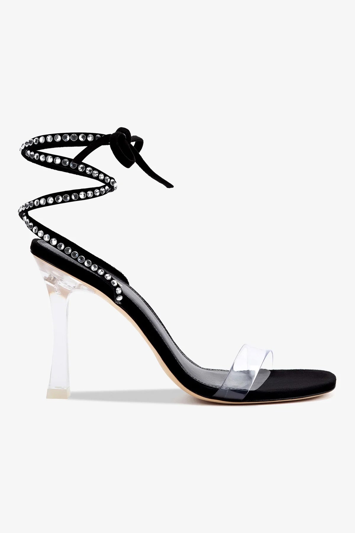 Gloria Disco Sandal - Black Suede & Vinyl Platform Shoes for Women | Perfect for Dancing, Parties & Night Out