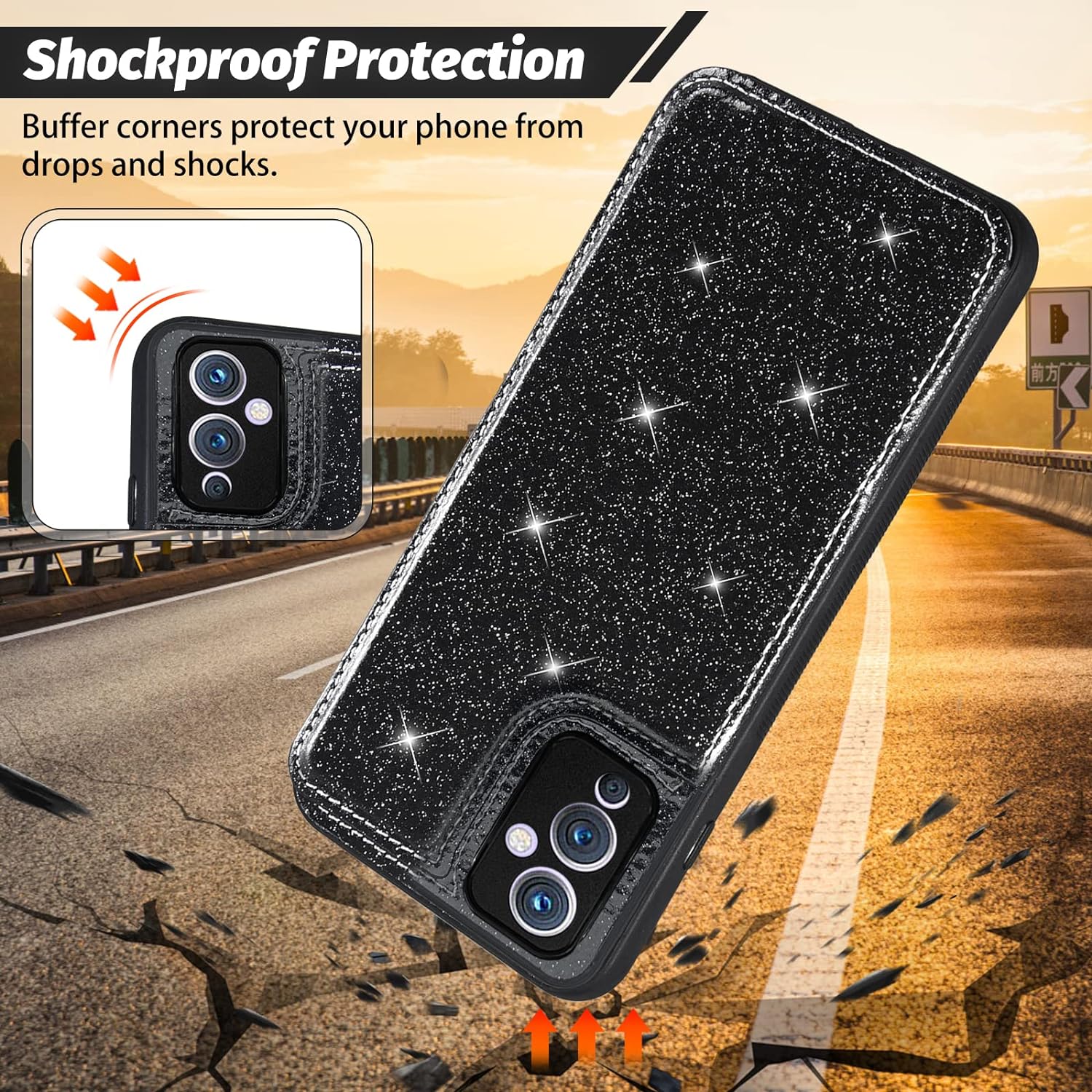 OnePlus 9 Pro 5G Wallet Case with Card Holder - Slim Protective Cover for Credit Cards & ID (Compatible with OnePlus 9 Pro 5G Smartphone) - Perfect for Everyday Use, Travel & Business Meetings