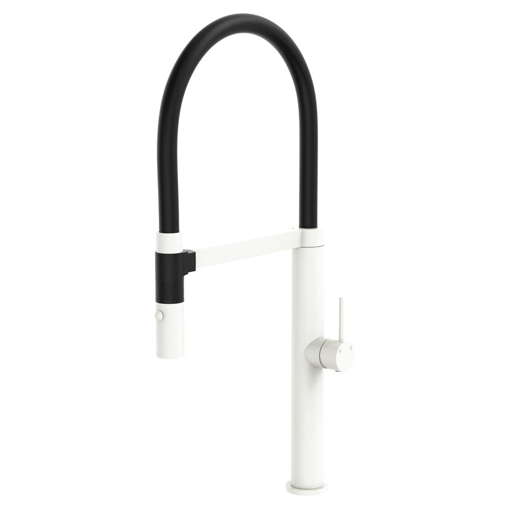 Fienza 228109MW Kaya Pull Down Kitchen Faucet with Sprayer - Matte White Finish | Perfect for Modern Farmhouse & Contemporary Kitchen Sinks