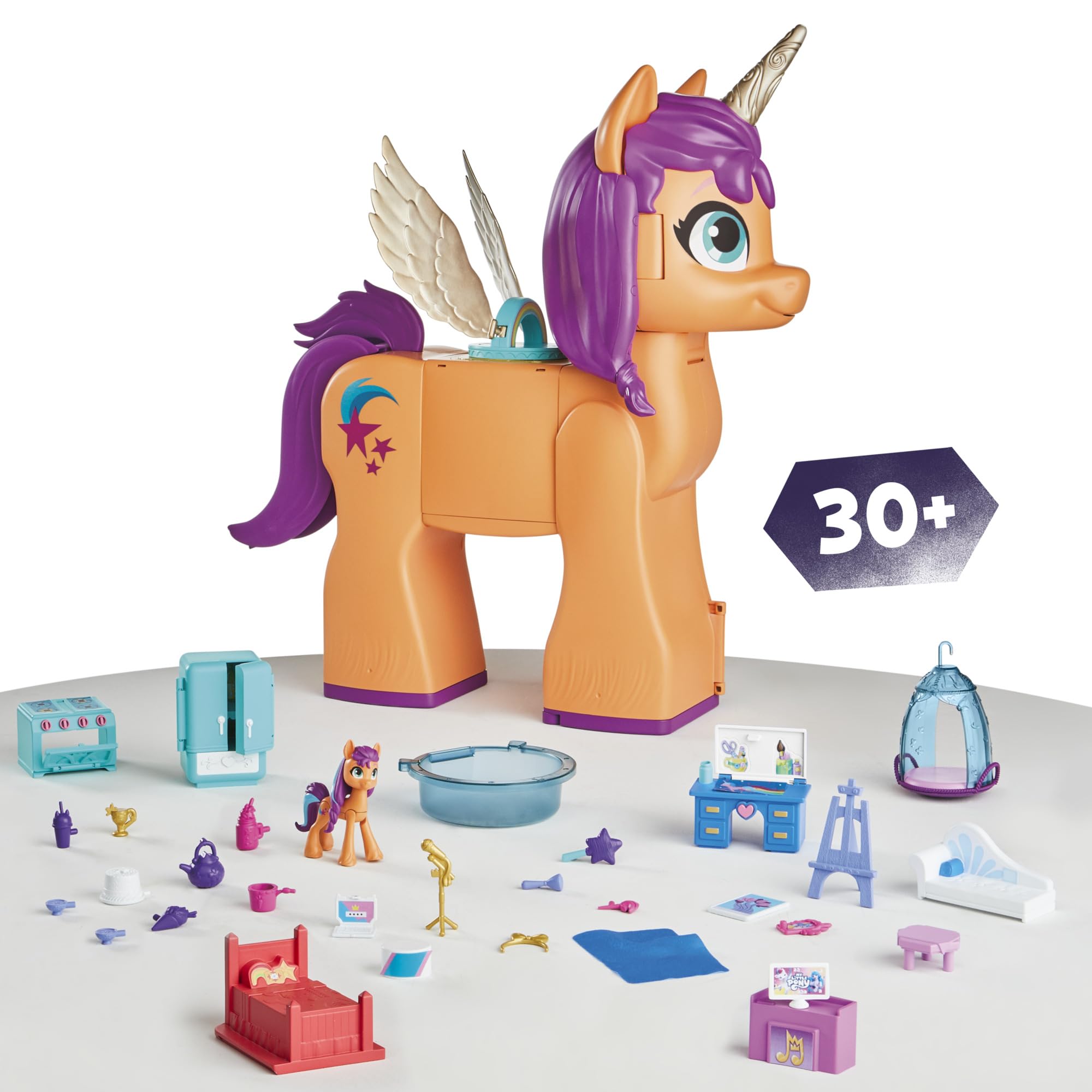 My Little Pony Transforming Doll Playset - 25-Inch Sunny's Interactive Toy with Reveal Feature for Kids Ages 5+ | Perfect for Birthday Gifts & Pretend Play (Amazon Exclusive)