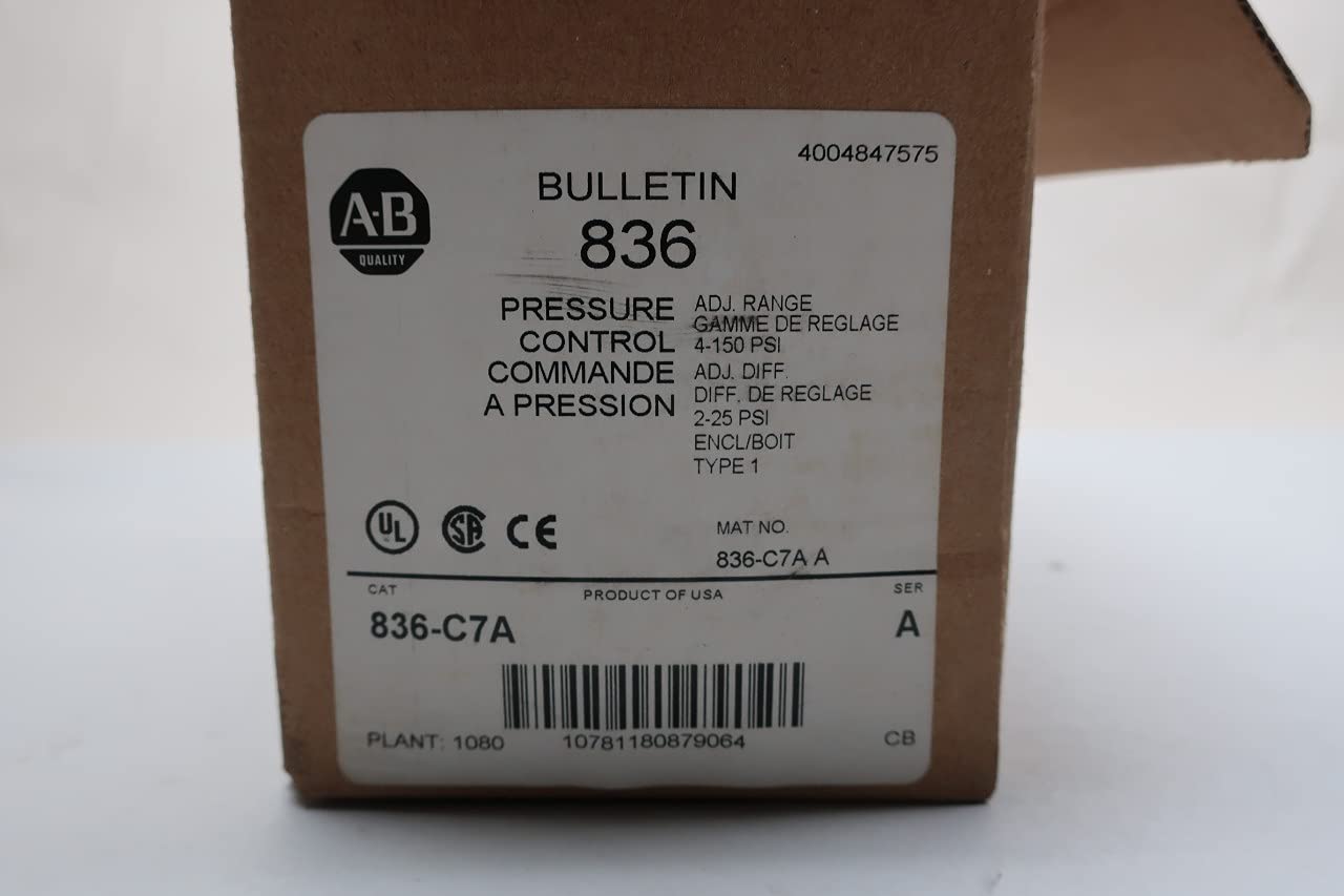 ALLEN BRADLEY 836-C7A Industrial Pressure Switch 1/4