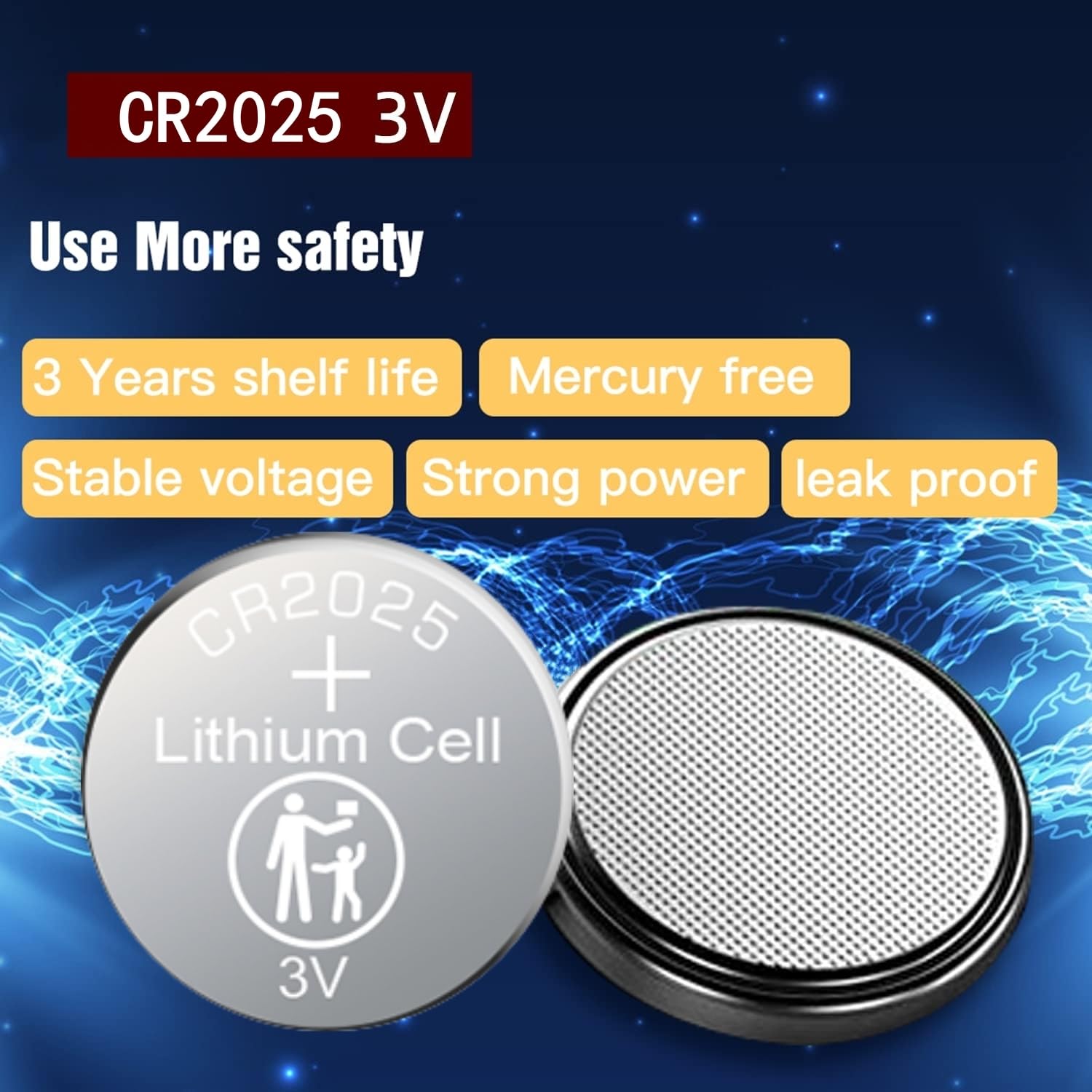 40-Pack CR2025 3V Lithium Coin Battery - Long-Lasting Power for Watches, Calculators, Key Fobs & More - Replacement for DL2025/BR2025 - Bulk Batteries for Home & Office Use
