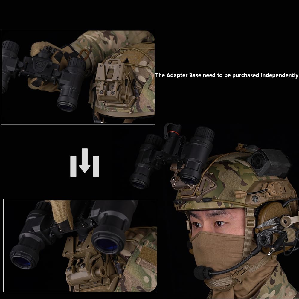 Tactical GPNVG-18 Dummy Night Vision Goggles - Realistic Helmet Mount NVG Model for Military Cosplay, Airsoft & Tactical Display | Perfect for Halloween Costumes, Airsoft Battles & Military Simulation