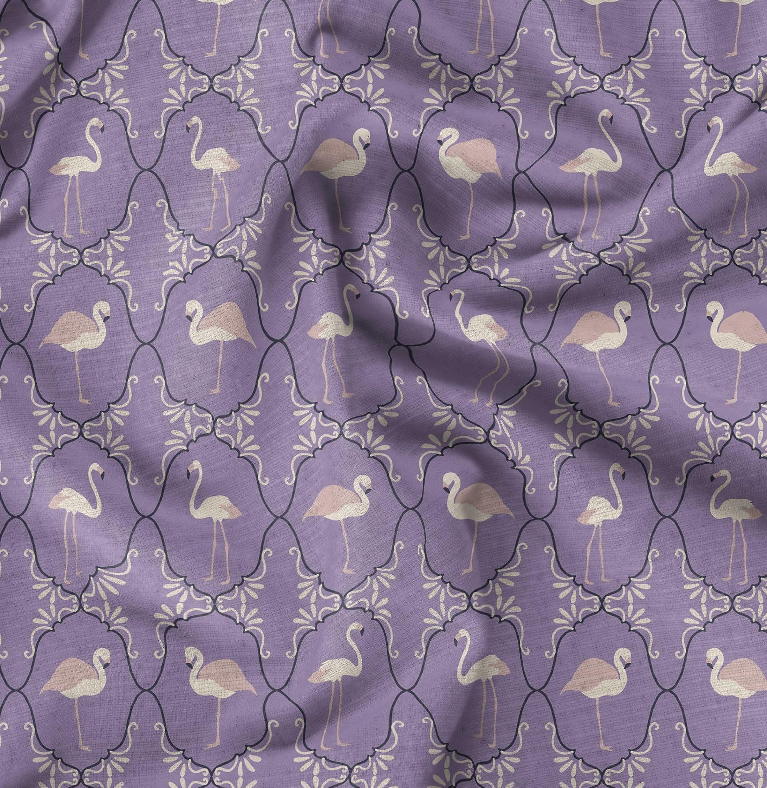 Soimoi Moss Georgette Purple Fabric by The Yard - 42