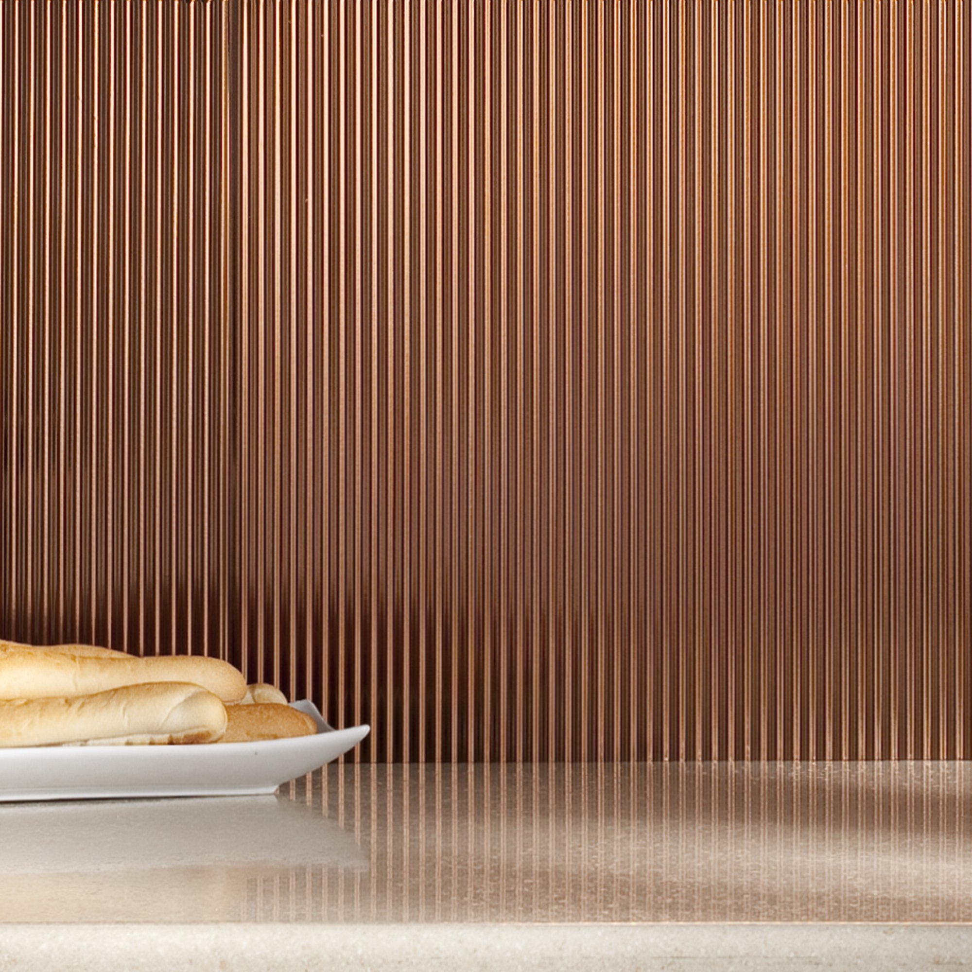 Oil-Rubbed Bronze FASÄDE Rib Decorative Vinyl Backsplash Kit - 15 sq ft Peel & Stick Wall Tile for Kitchen, Bathroom, Laundry Room & Office Renovation