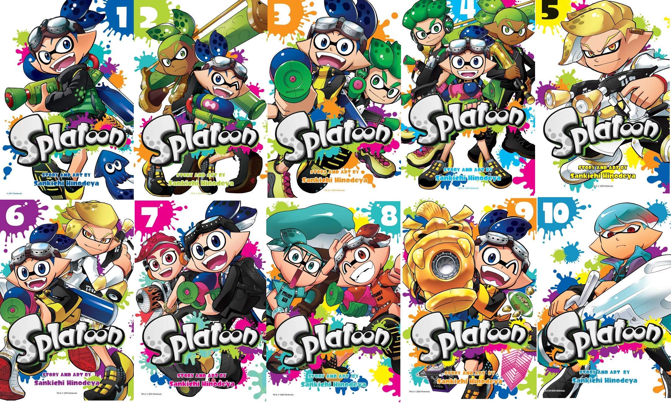 Splatoon Manga Collection - 10 Book Set by Sankichi Hinodeya | Complete Series for Fans | Perfect Gift for Gamers & Anime Lovers