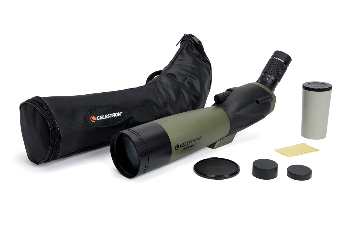 Ultima 20-60x80mm Angled Zoom Spotting Scope for Bird Watching, Hunting & Outdoor Adventures - High Magnification for Long Range Viewing
