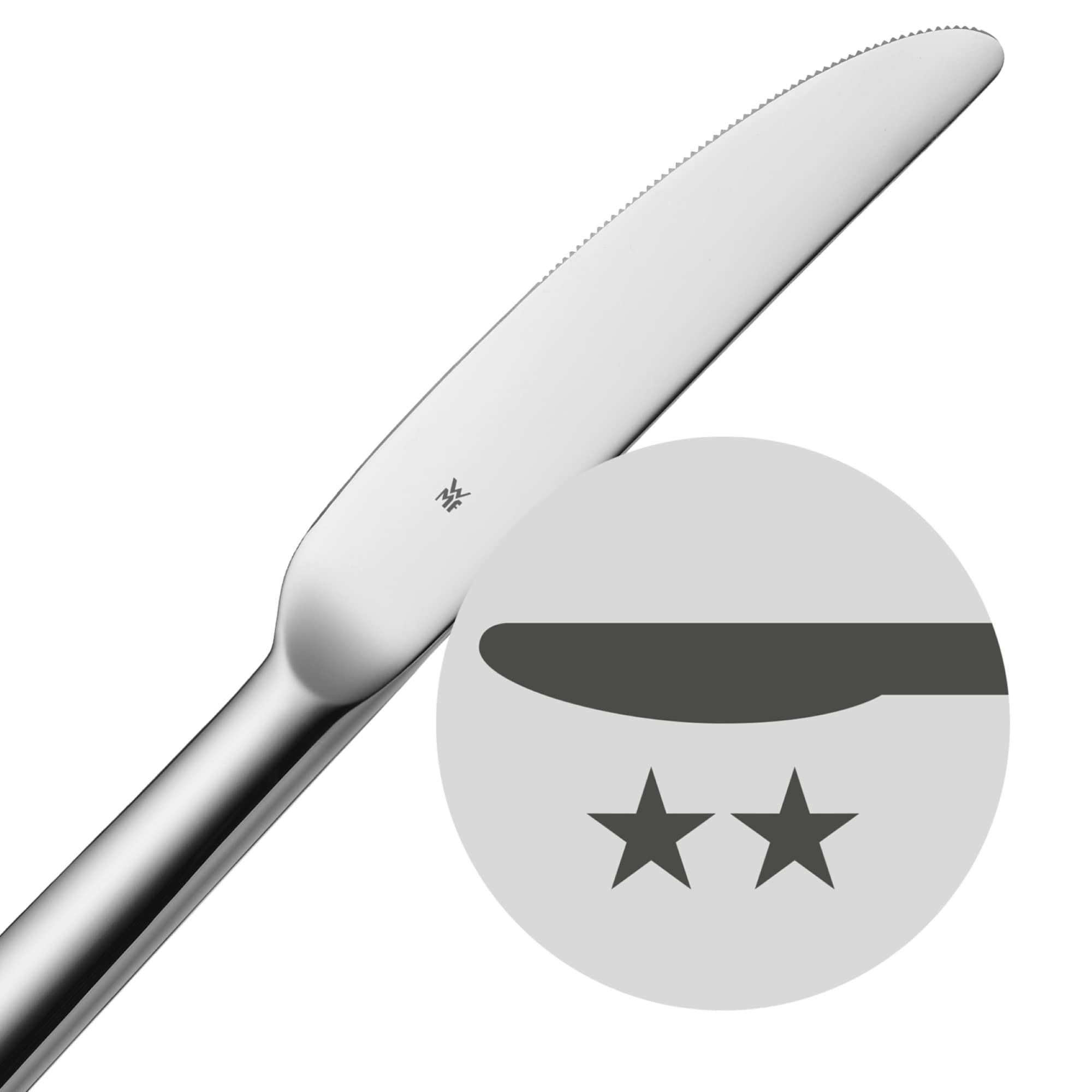WMF 6-Piece Premium Stainless Steel Steak Knives Set - Sharp & Durable for Steak, Meat, BBQ, and Fine Dining