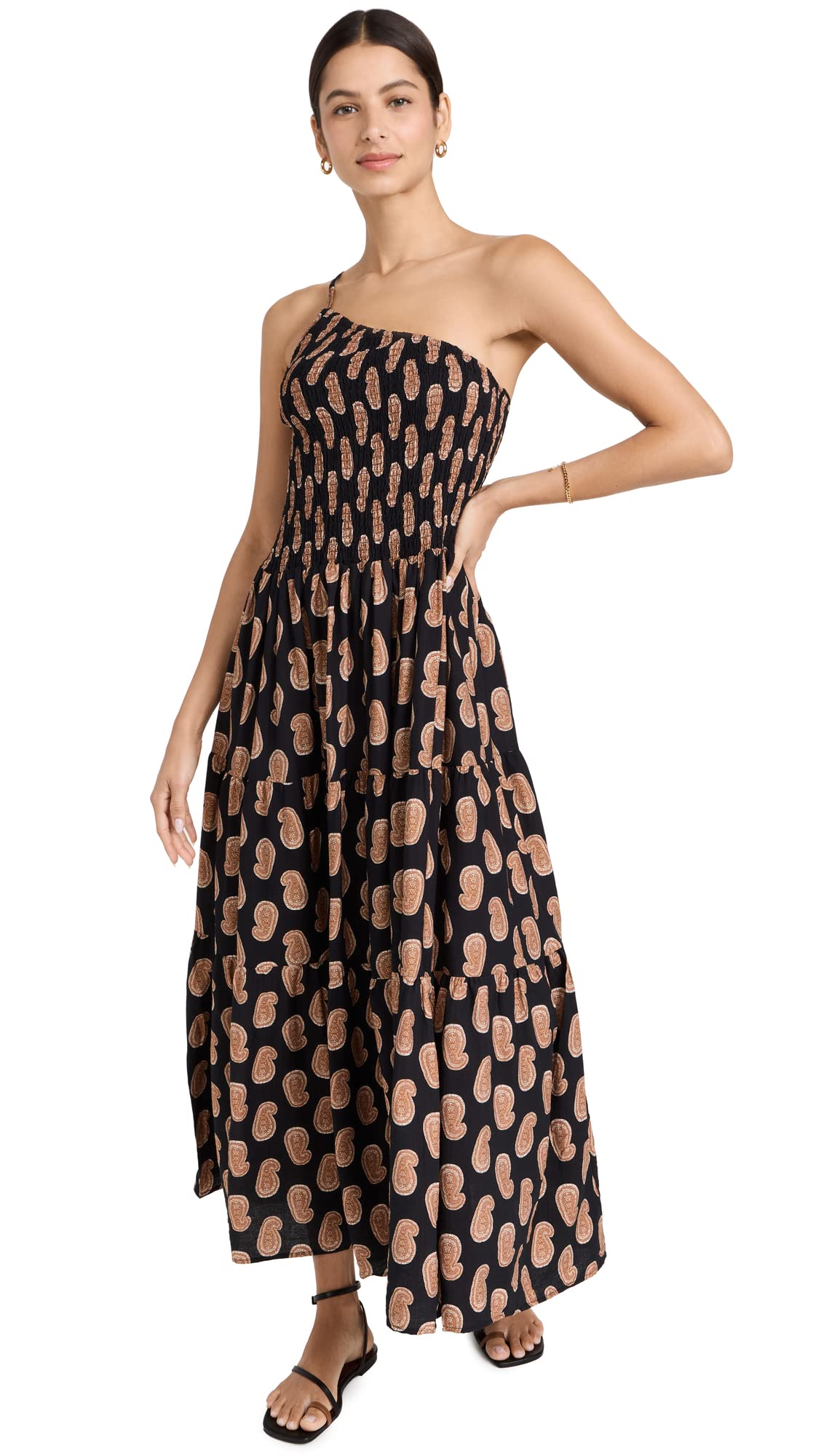 MOON RIVER Women's One Shoulder Long Maxi Dress - Elegant Evening Gown for Weddings, Parties & Special Occasions