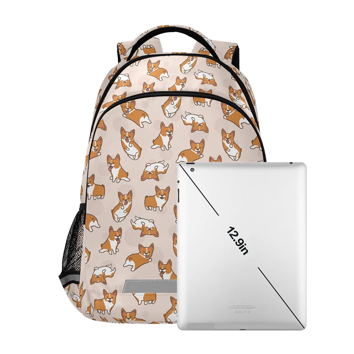 ALAZA Cute Little Corgi Dog Backpack - Lightweight Travel Laptop Daypack for School, Work & College | Waterproof Book Bag for Men, Women, Teens & Kids | Perfect for Daily Use, Commuting & Outdoor Activities