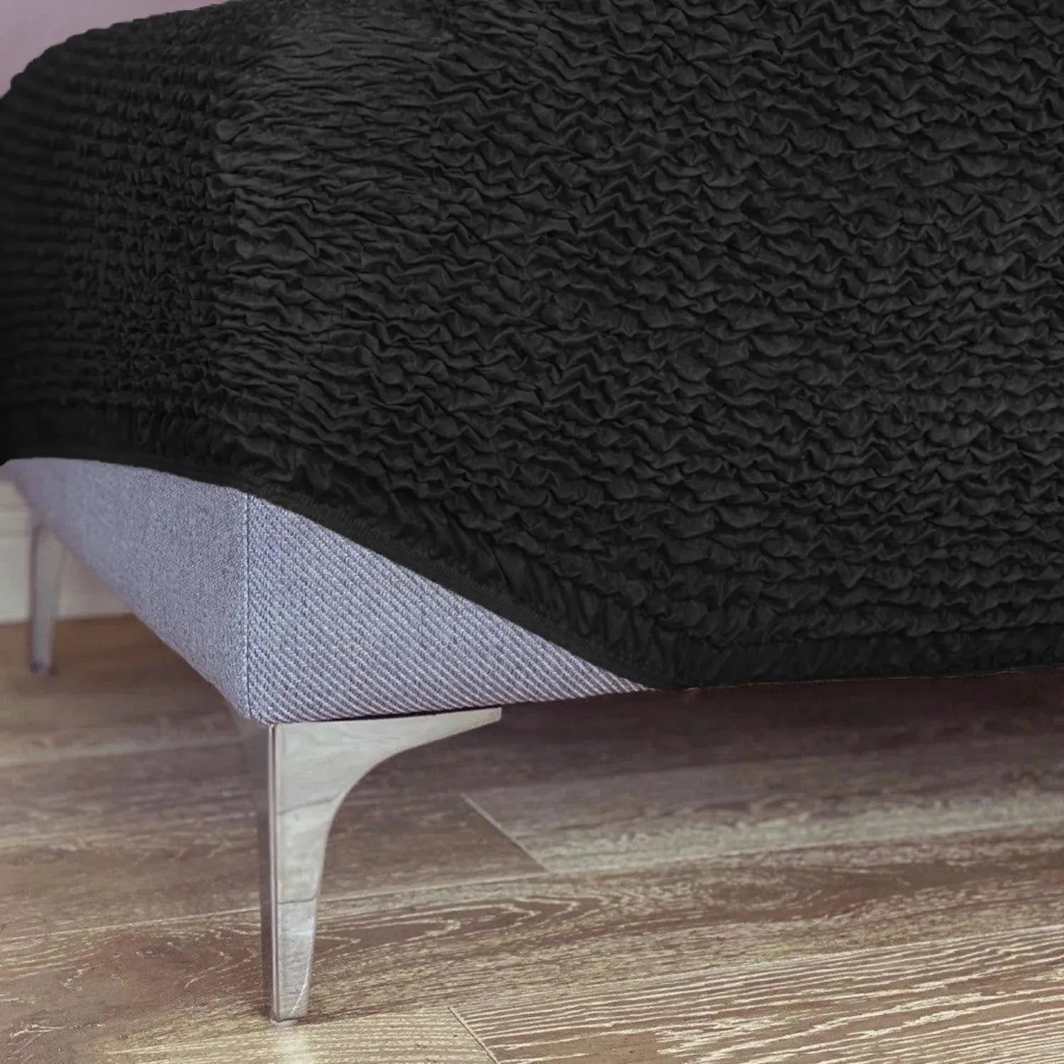Microfiber Ottoman Slipcover Medium Size - Stretchable Furniture Cover for Living Room, Bedroom & Office - Easy to Clean & Durable Home Decor