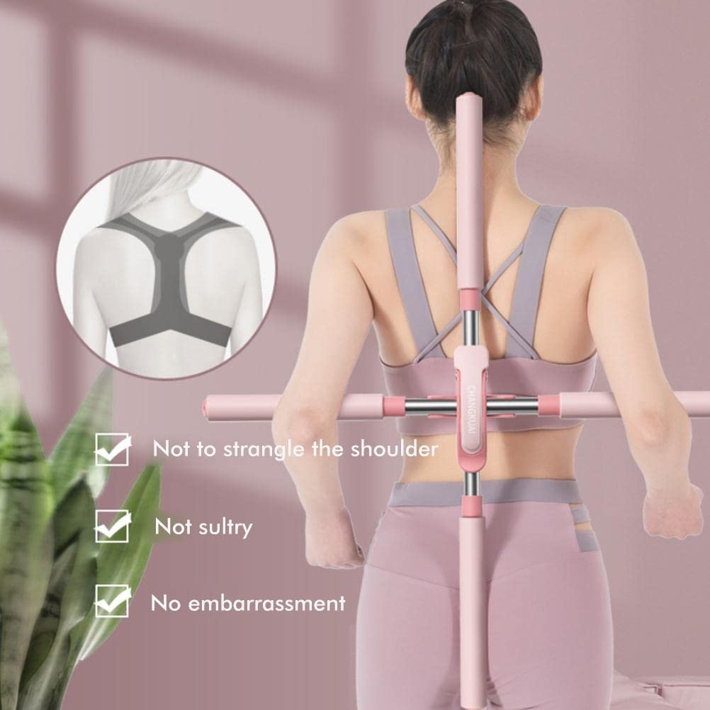 Retractable Yoga Stretching Stick - Posture Corrector & Humpback Correction Tool for Home Fitness | Portable Exercise Equipment for Yoga, Pilates & Physical Therapy