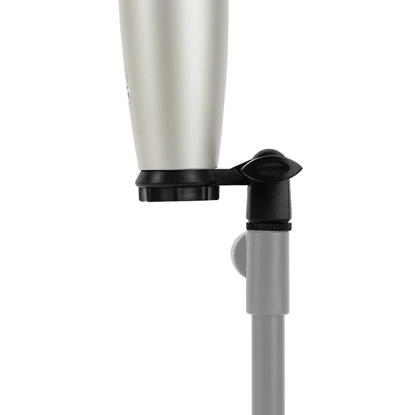 Geekria Universal Microphone Stand Mount for 22mm/0.9in Thread Mics - Shockproof Mic Holder Compatible with Samson C01 & Adjustable Mic Stands - Black (Perfect for Podcasting, Streaming & Home Studio Recording)