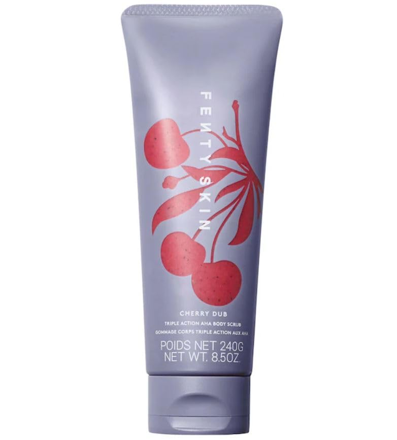 Fenty Skin Cherry Dub Triple Action AHA Body Scrub - Exfoliating & Hydrating Body Scrub for Smooth Skin | Perfect for Dry Skin & Pre-Shave Prep | At-Home Spa Treatment & Self-Care Routine