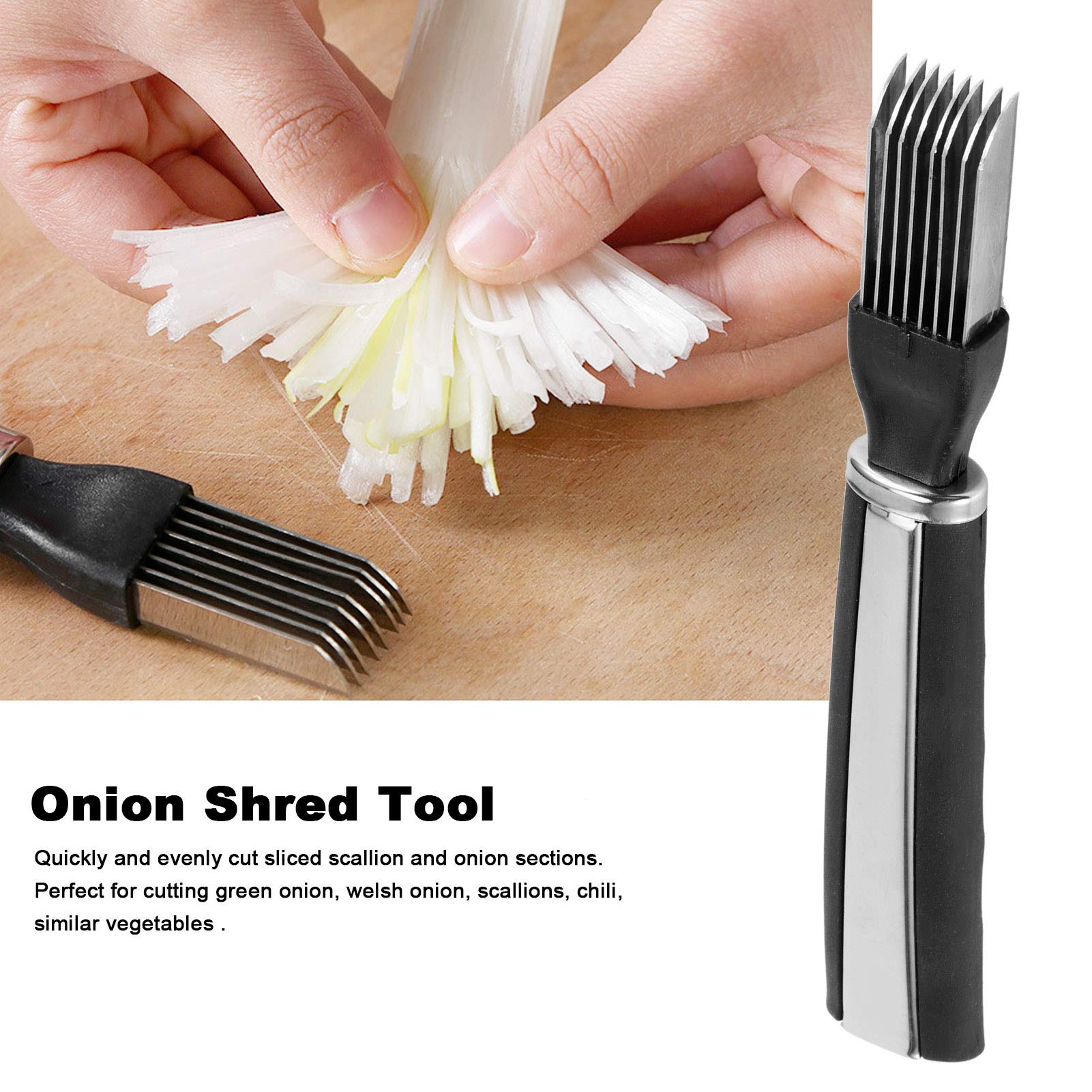 Stainless Steel Vegetable Chopper & Dicer for Onion, Scallion, Fruit - Multifunctional Kitchen Tool for Slicing, Grating & Shredding - Perfect for Meal Prep, Salads & Cooking