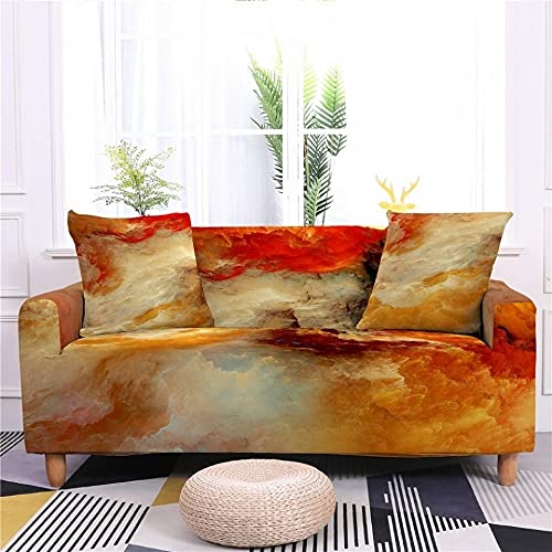 Premium Stretch Sofa Slipcover - 1/2/3/4 Seater Couch Cover for Leather & Fabric Furniture, L-Shape Sectional Protector with Anti-Slip Design | Pet-Friendly, Washable Sofa Cover for Living Room, Family Room & Office Use
