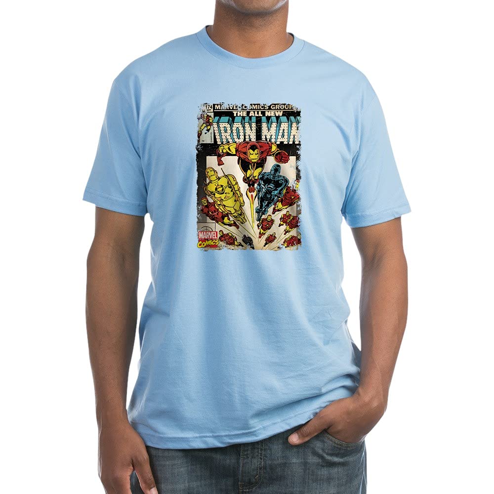 Iron Man Fitted T-Shirt for Men - Superhero Graphic Tee - Marvel Avengers Fan Gift - Perfect for Cosplay, Comic Con & Casual Wear
