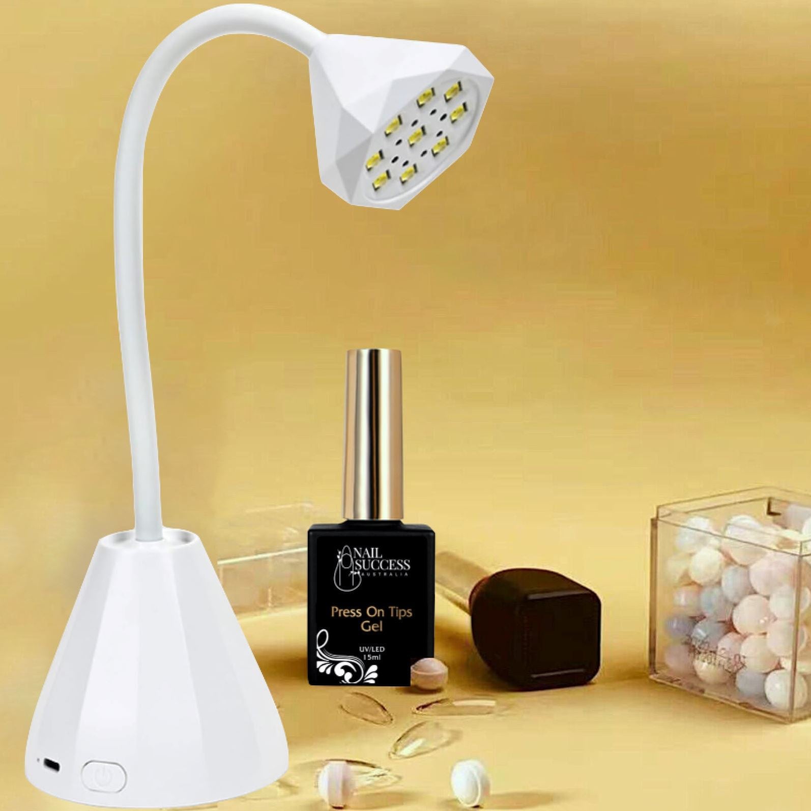 Professional LED Nail Lamp with Floral Design - Fast Curing for Gel Polish - Perfect for Home Manicures & Nail Salons