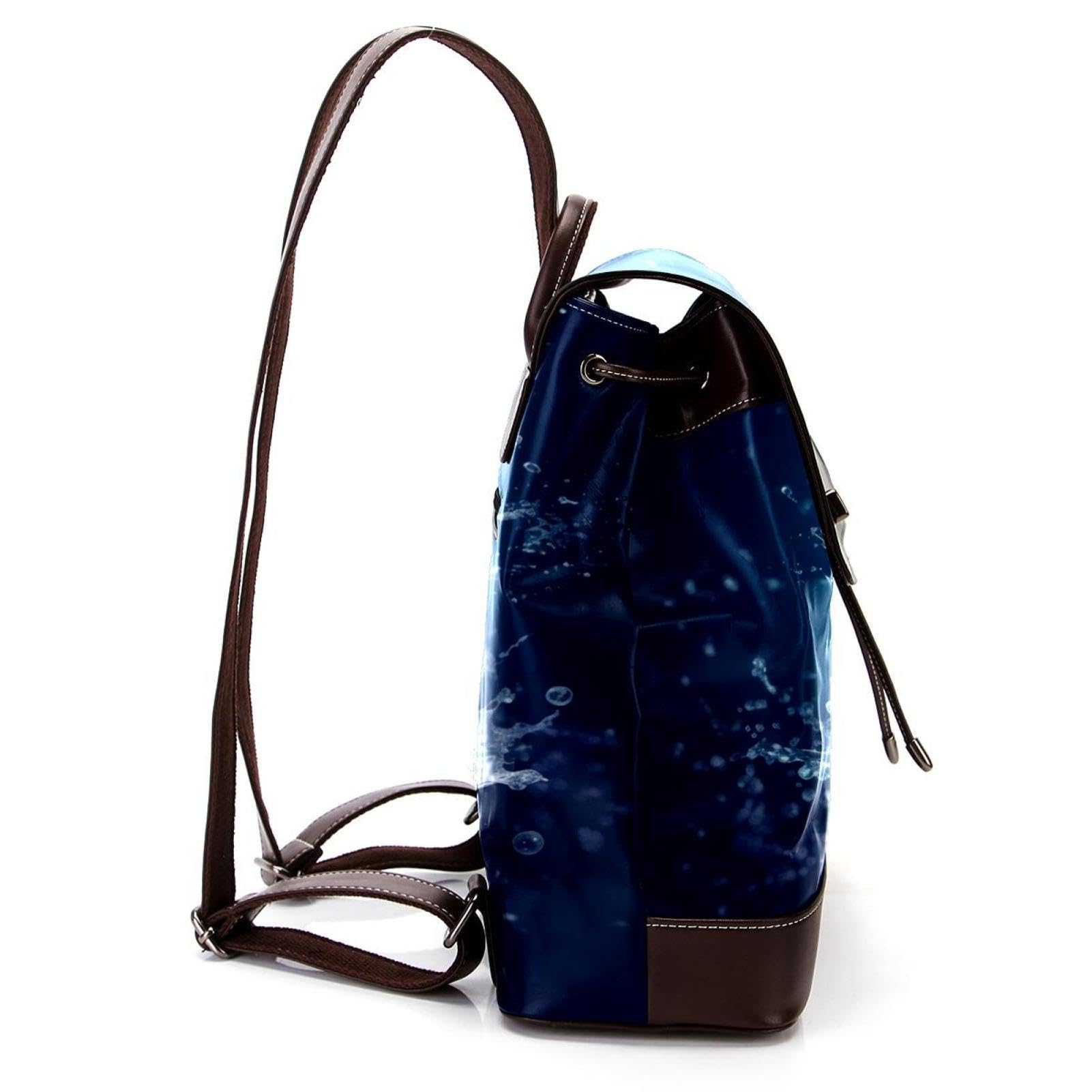 Men's & Women's Travel Backpack - Durable Blue Ocean Design Waterproof Football Backpack for Hiking, Camping & Outdoor Adventures