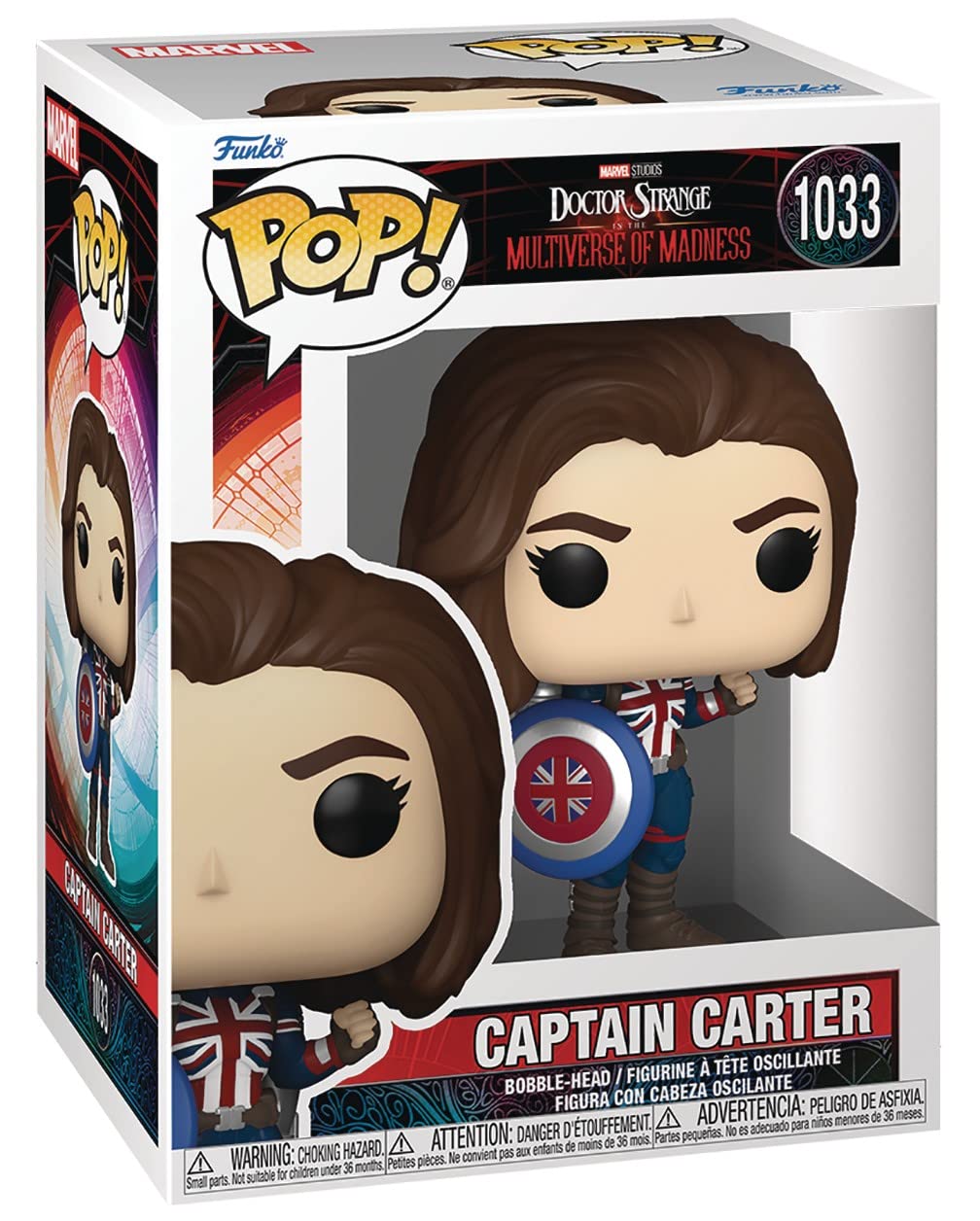 Funko POP! Marvel Doctor Strange Multiverse of Madness Captain Carter Vinyl Figure (3.75