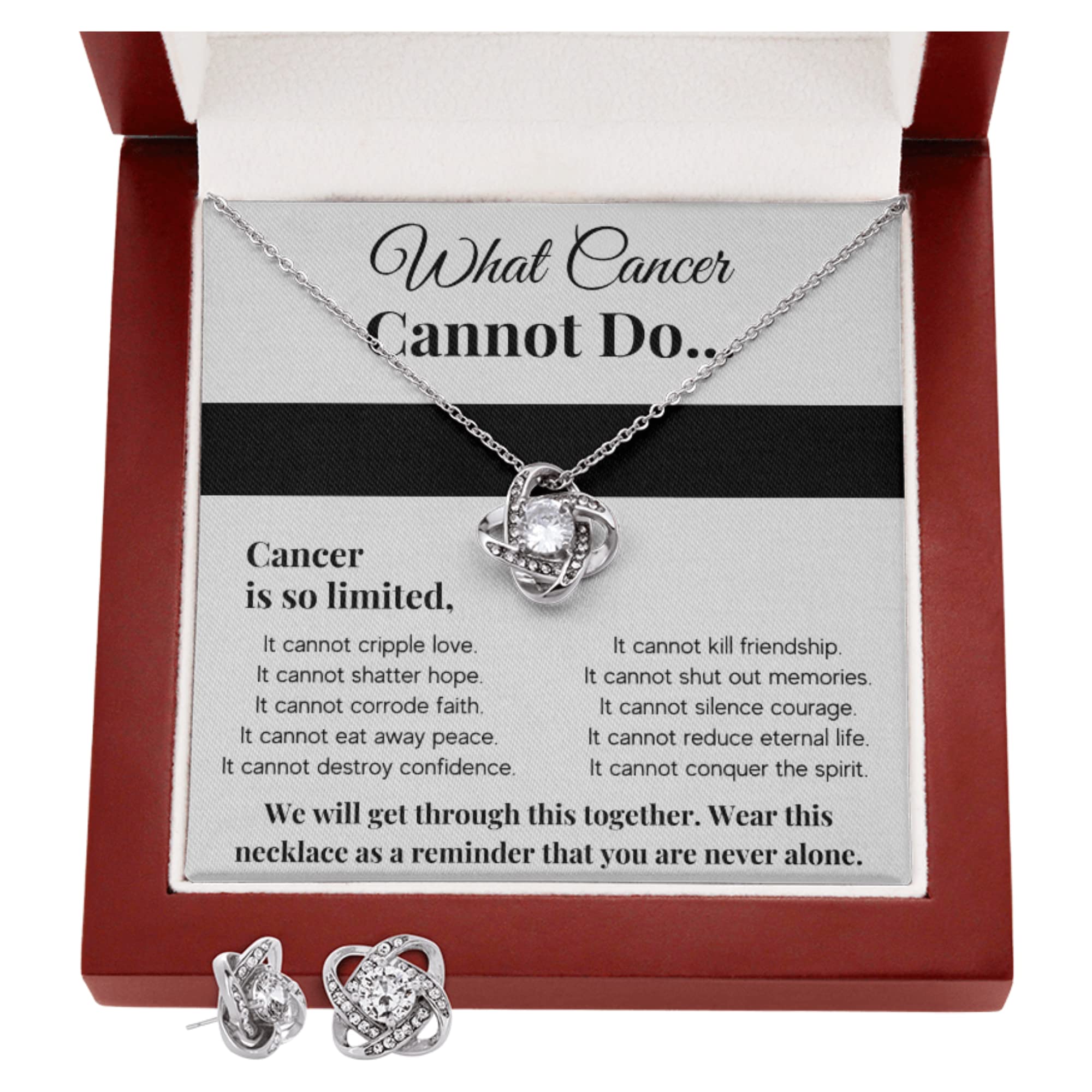 Cancer Awareness Pendant Necklace for Women - Chemo Comfort Gift with Card & Box - Perfect for Survivors & Support