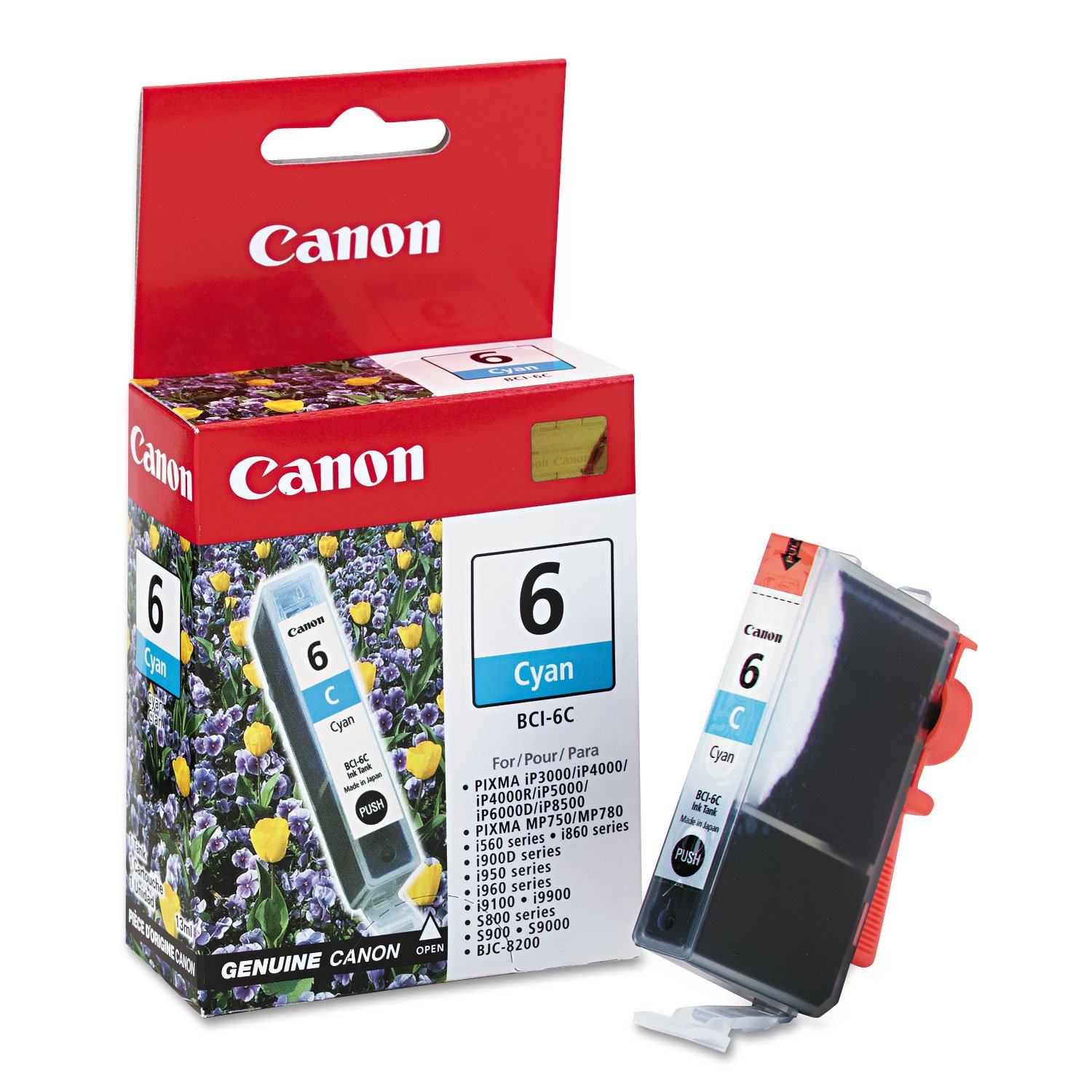 Canon BCI-6 CYAN Ink Cartridge - Compatible with MP760, MP750, MP780 Printers - High-Quality Replacement for Photo Printing & Office Documents