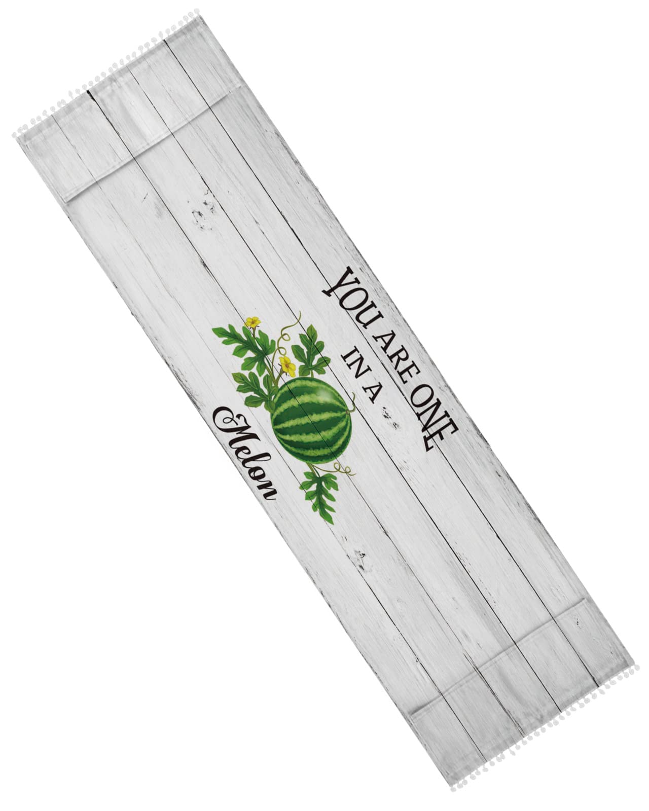 Watermelon Print Microwave Cover - Vintage Wooden Anti-Slip Dust Protector for Appliances (12