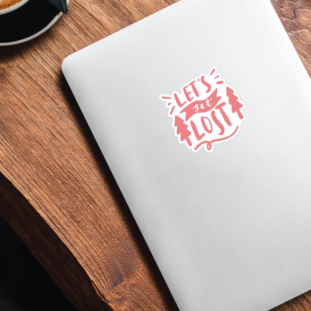 Get Lost Sticker Decal - Waterproof Vinyl Decals for Laptops, Cars & Water Bottles - Perfect for Travelers, Adventurers & Outdoor Enthusiasts