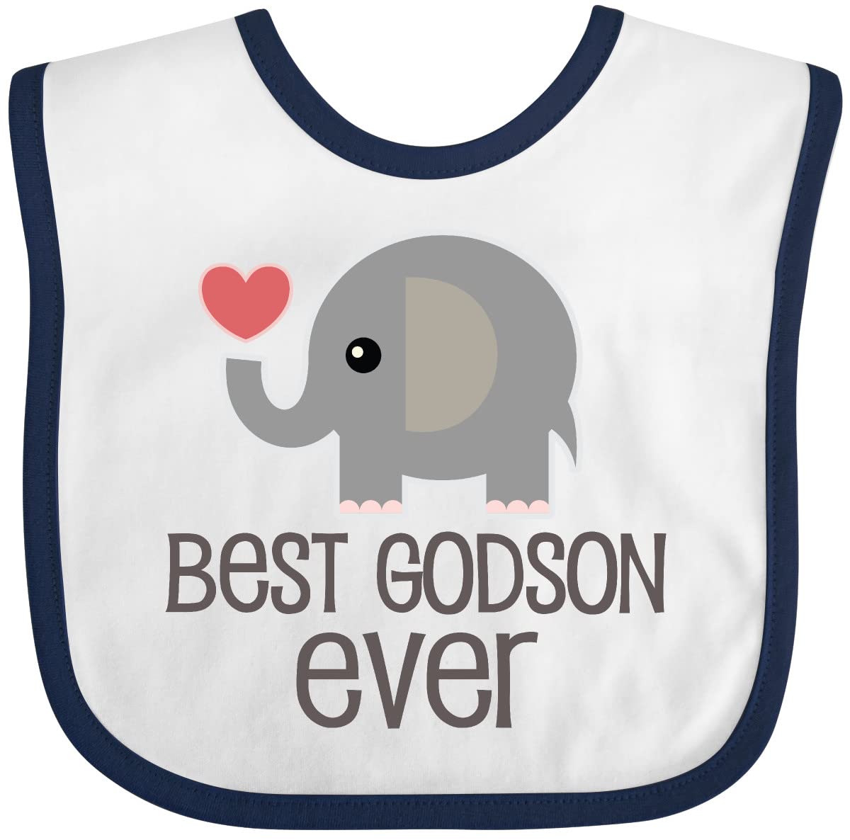 Inktastic Best Godson Baby Boy Bib - Soft & Absorbent Cotton Bibs for Infants - Perfect for Feeding, Drooling & Messy Playtime