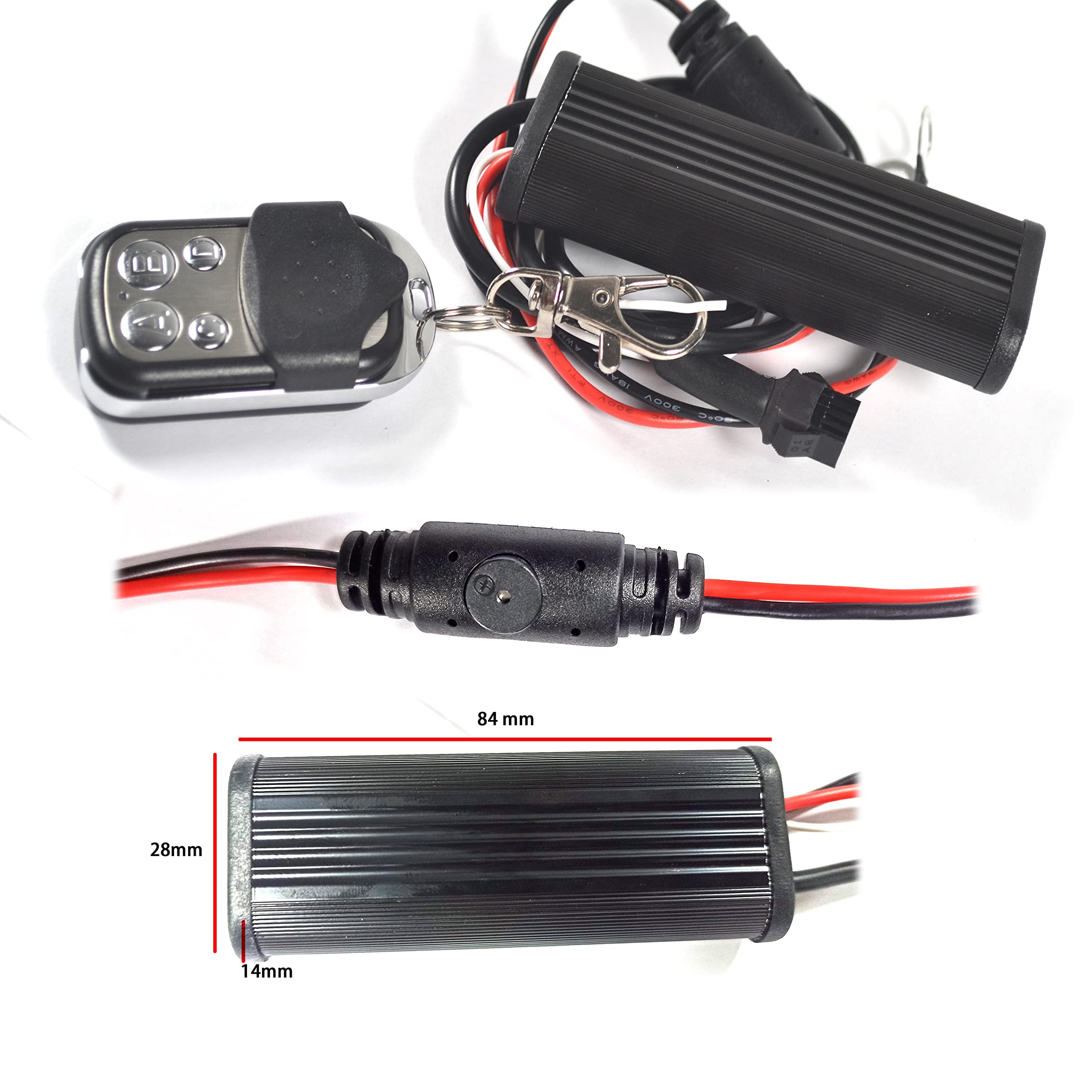 Liteball RGB LED Light Controller - 4 Button Wireless Remote for Motorcycle LED Lights | Customize Colors & Effects | Perfect for Night Riding & Bike Shows