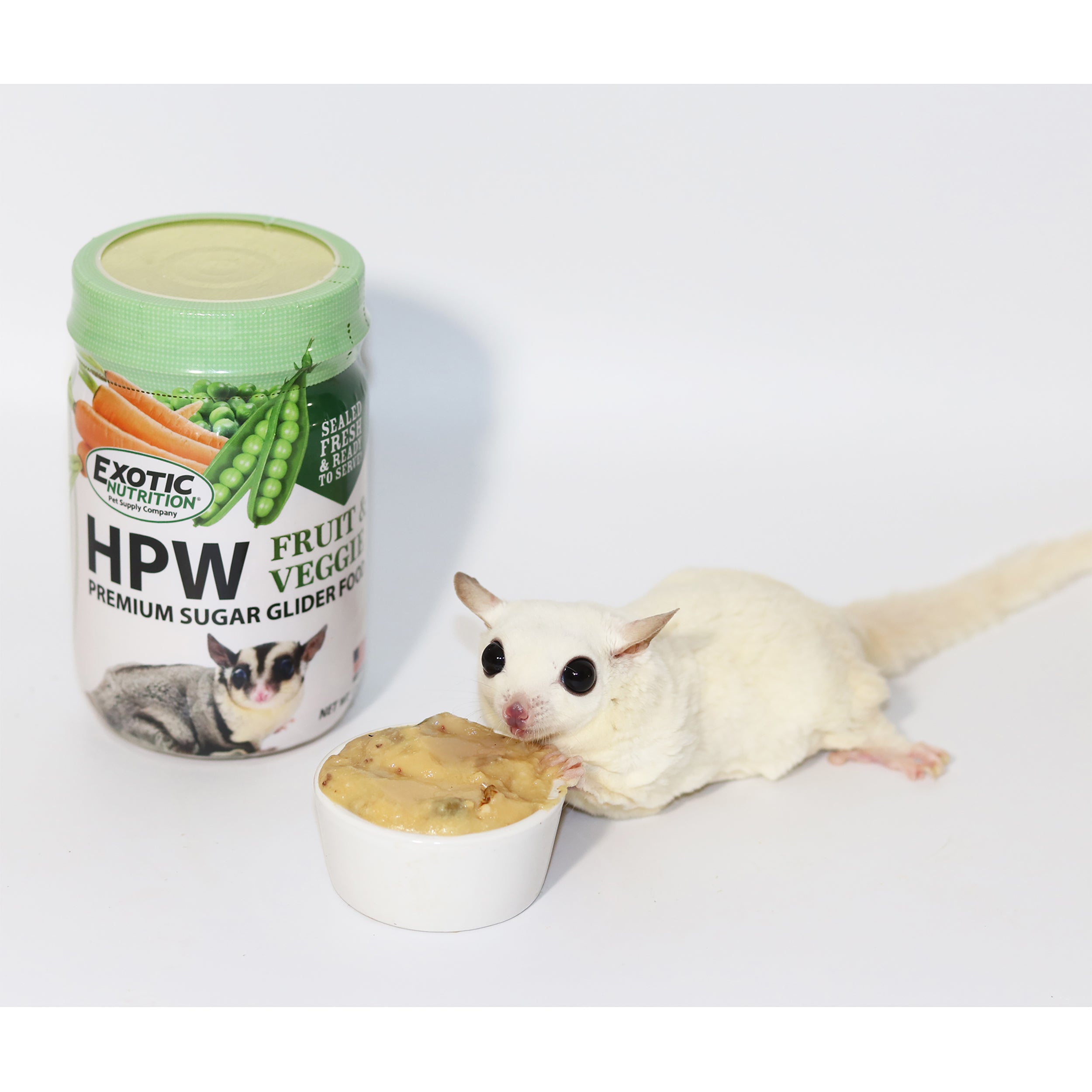 Premium HPW Sugar Glider Complete Diet Food - High Protein Nutritional Powder Mix for Exotic Pets - Ideal for Sugar Gliders, Flying Squirrels & Small Marsupials - Perfect for Daily Feeding & Breeding Nutrition