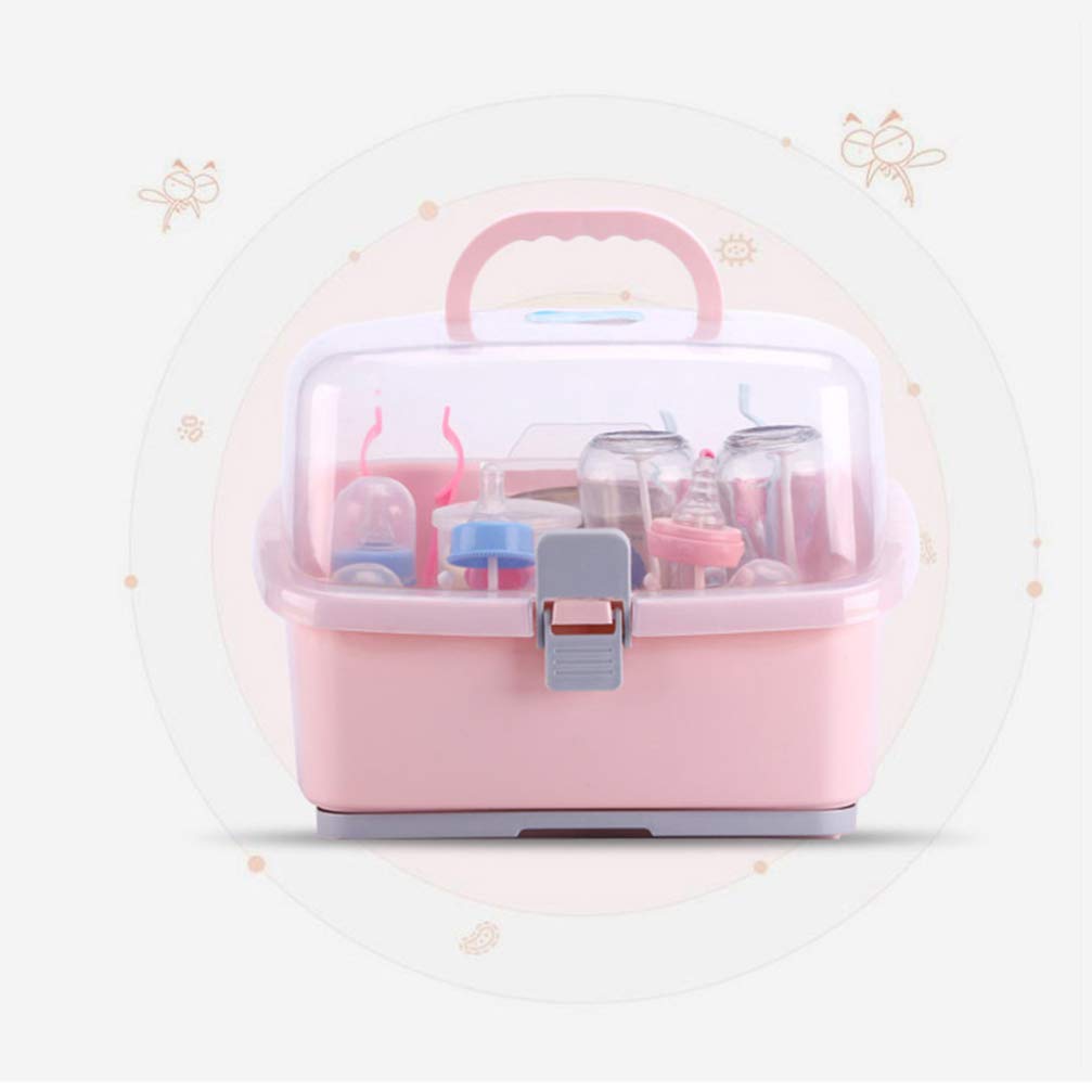 NUOBESTY Plastic Food Storage Containers with Lids - Airtight Sealed Kitchen Organizers for Baby Bottles, Milk Bottles, Cutlery & Tableware - Portable Infant Feeding Essentials for Home, Travel & Daycare Use