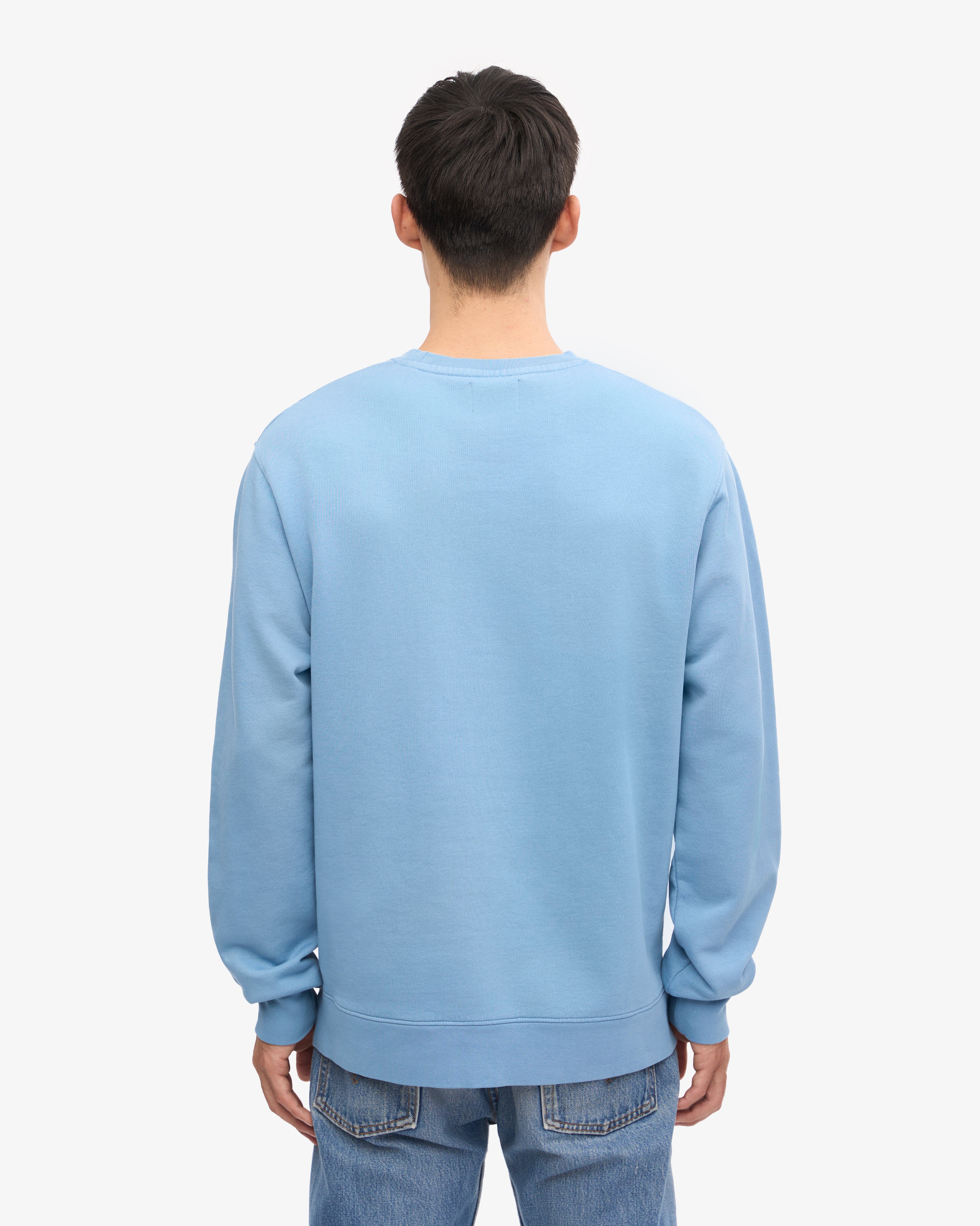 Classic Organic Cotton Crew Neck T-Shirt for Men & Women - Soft & Comfortable Seaside Blue - Perfect for Casual Wear, Beach Outings & Everyday Comfort