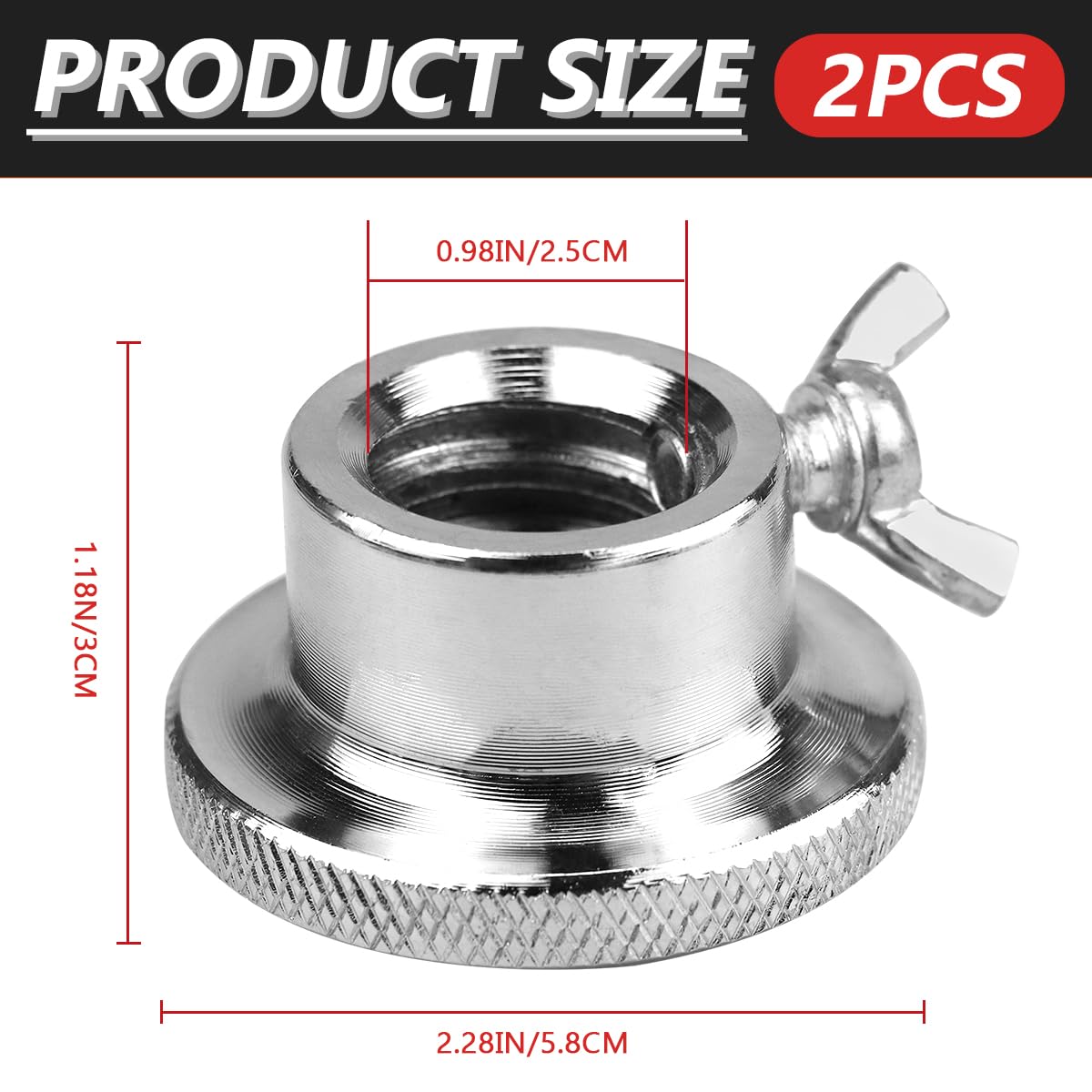 2PCS Nut Anti-Slip 25mm Barbell Collars - Gym & Home Workout
