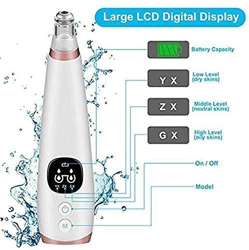 Electric Blackhead Remover Vacuum - USB Rechargeable Pore Cleaner with LED Display for Deep Cleansing | Perfect for Acne-Prone Skin & Daily Facial Care at Home