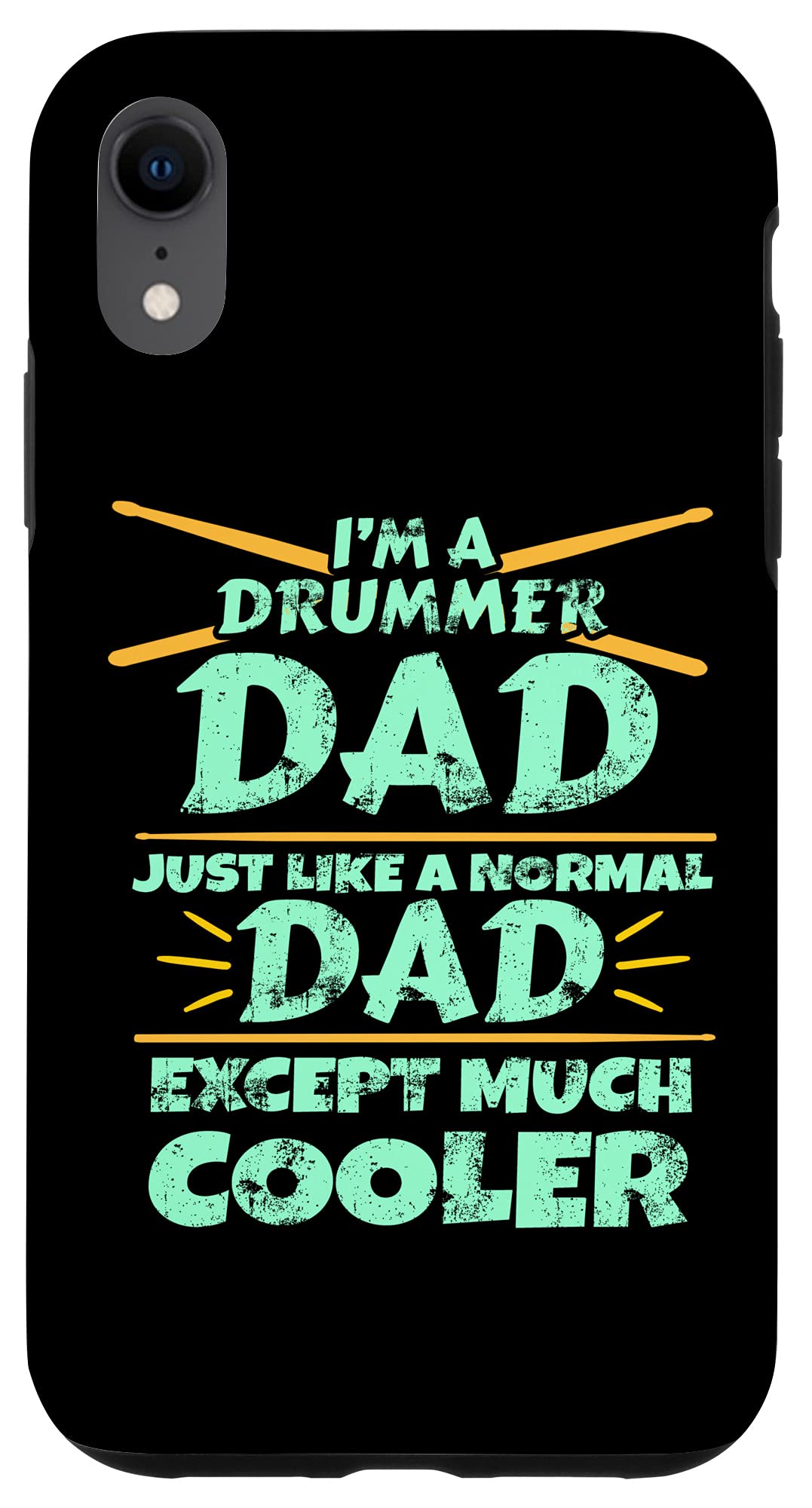 iPhone XR Case - Unique Drummer Dad Gift for Men, Perfect for Music Lovers & Drum Enthusiasts | Great for Concerts, Gigs & Everyday Use