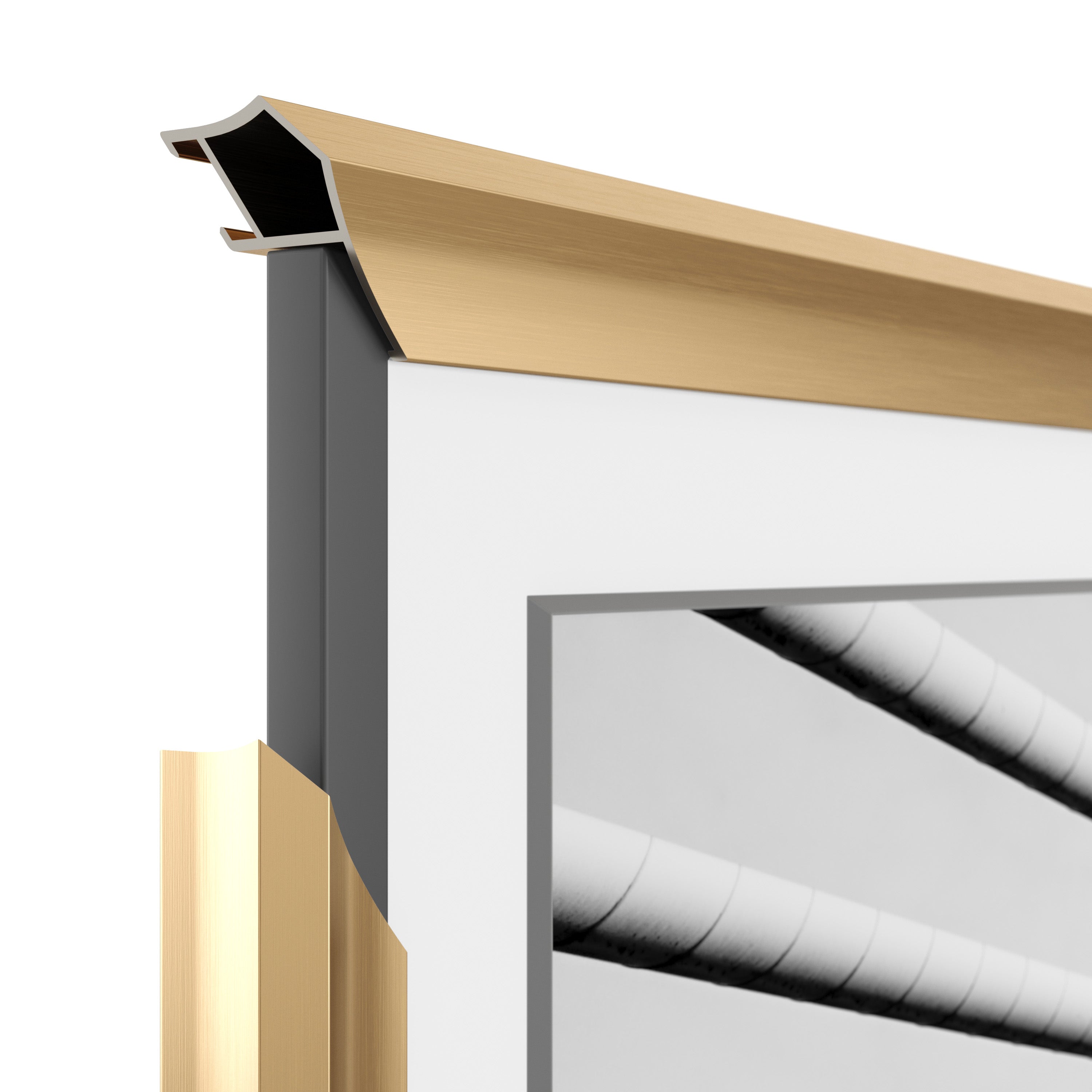 Pale Gold Alloy Prismatic Samsung Frame Bezel - Premium TV Accessory for Samsung The Frame TV, Modern Home Decor & Wall-Mounted Display Enhancement