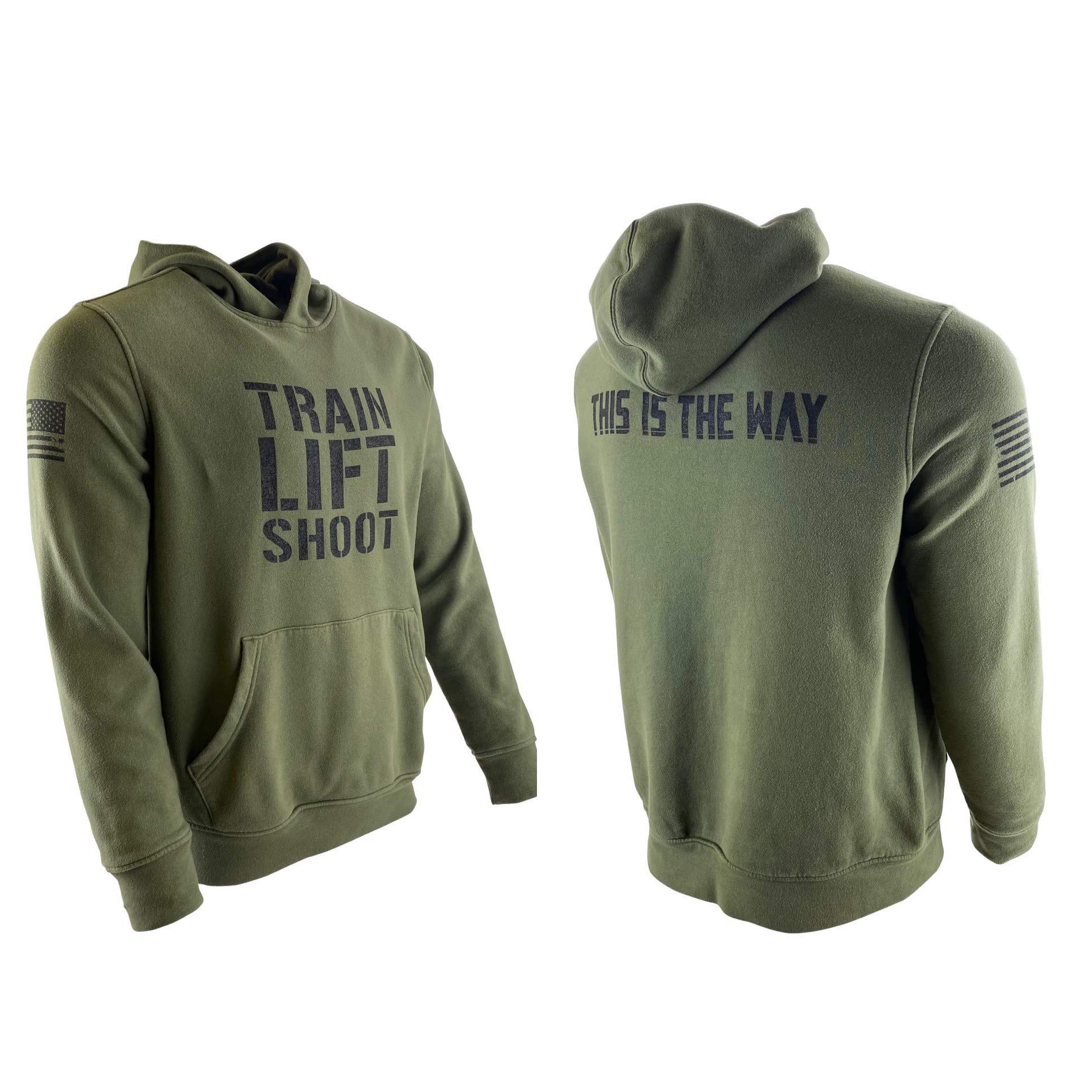Patriotic Men's Hoodie - Comfortable Workout Hoodie for Weight Lifting, Gym Training & Shooting Range | Ideal for Fitness Enthusiasts & Outdoor Activities
