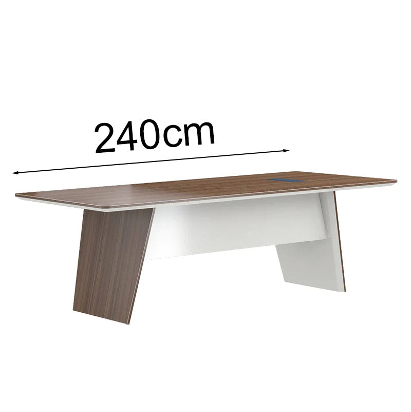Premium ANDERS 240cm Boardroom Conference Table - Hazelnut & Beige Finish - Ideal for Executive Offices, Meeting Rooms & Corporate Workspaces