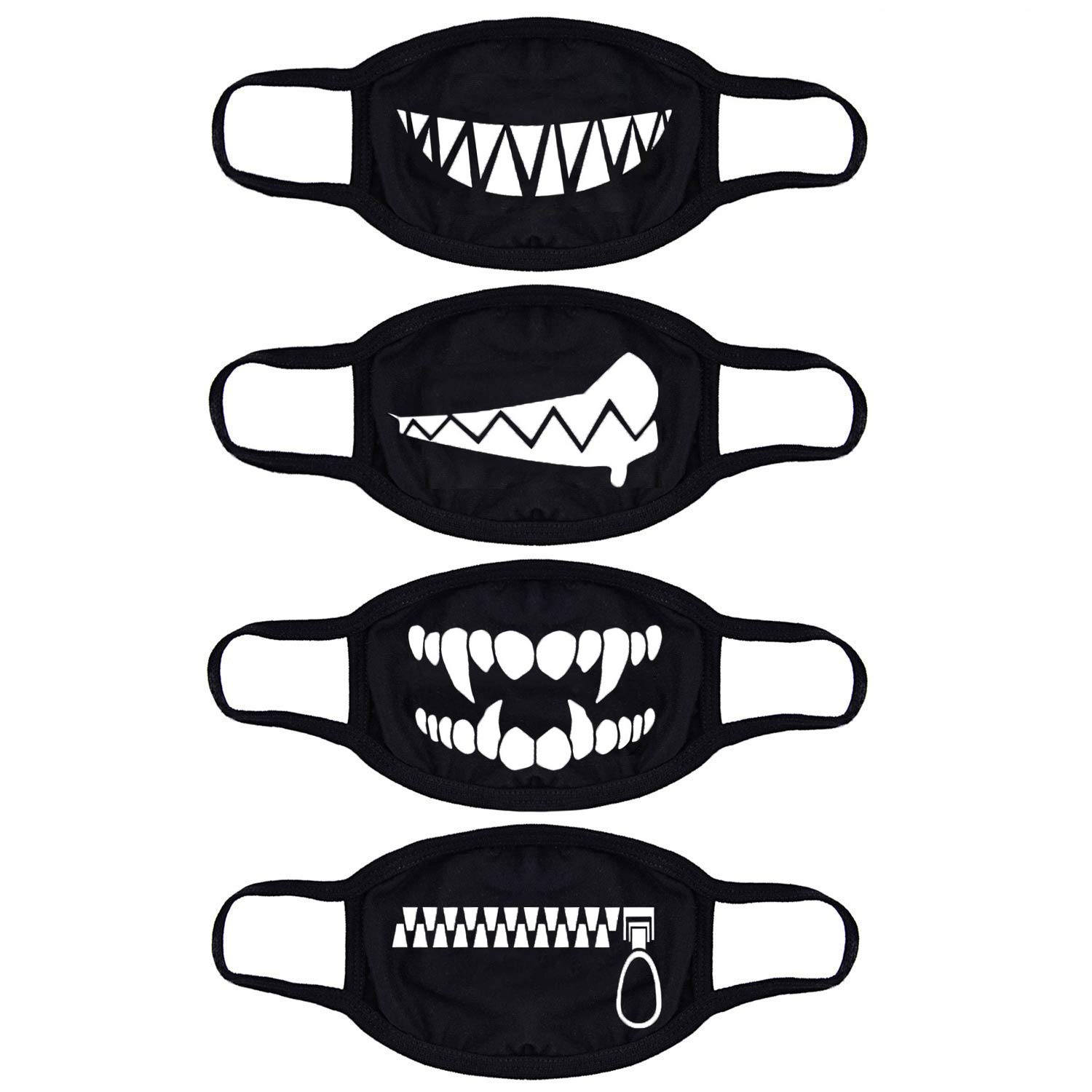 AHOMAME Black Cotton Half Face Mask - Breathable Dust Protection for Women, Men & Kids - Perfect for Outdoor Activities, Cycling & Travel