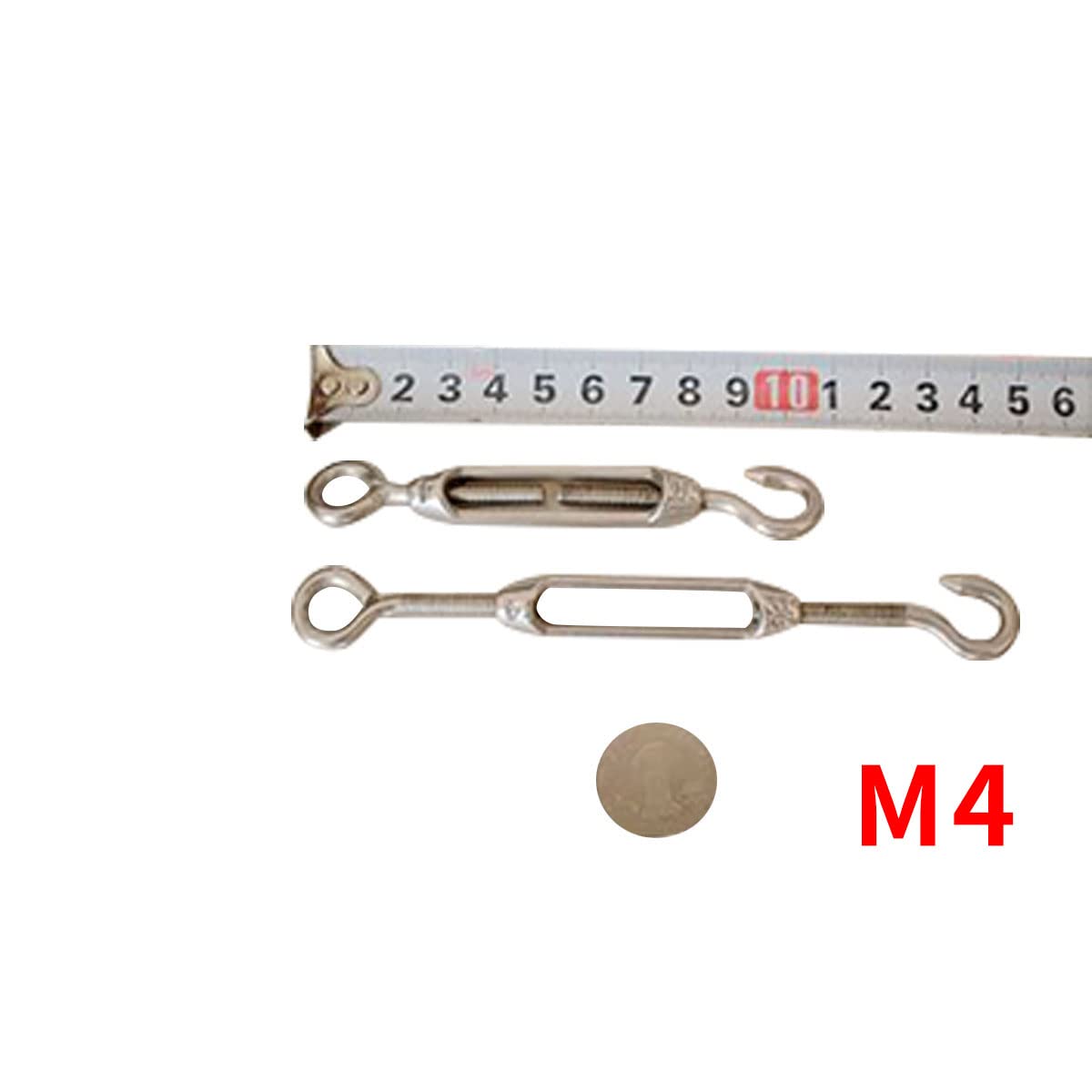 Stainless Steel M4 Turnbuckle Kit (5PCS) - for Rope Tension & Hardware