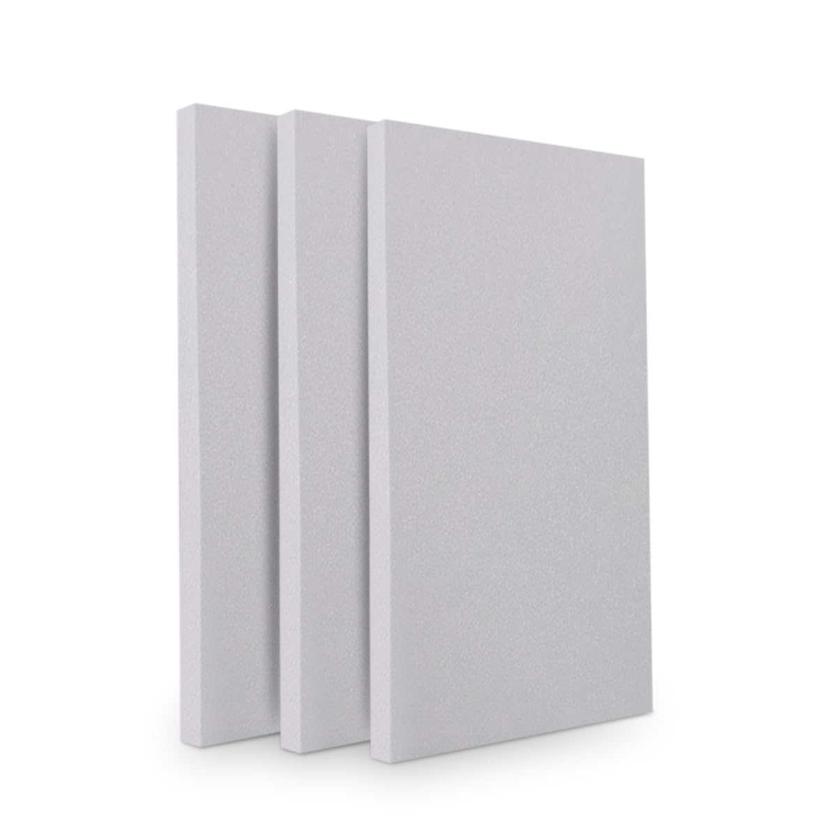HOMEDI 3-Pack High-Density Polyurethane Foam Rubber Sheet (100x200x2cm) - HR Foam for Upholstery, Sofas, Mattresses & Cushion Filling - Gray - Perfect for DIY Furniture, Home Decor & Craft Projects