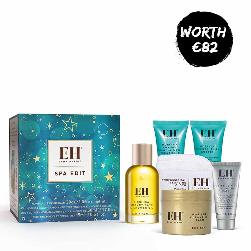 Emma Hardie Spa Edit Gift Set - Luxury Skincare Set with Moringa Cleansing Balm & Face Oil | Perfect for Spa Day, Relaxation & Self-Care Gifts